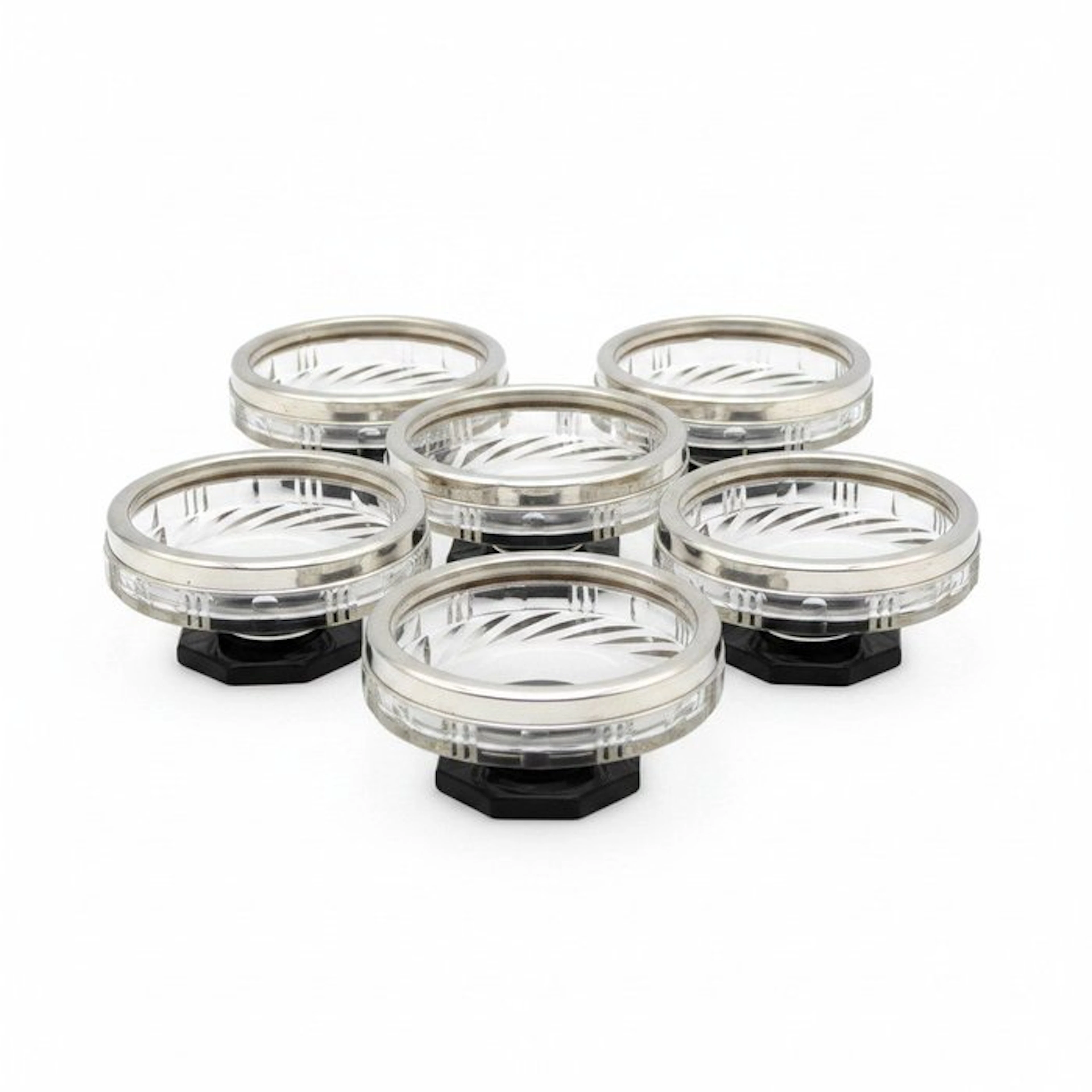 Mastro Argentiere Italiano - Dessert service - 6 Coppette...