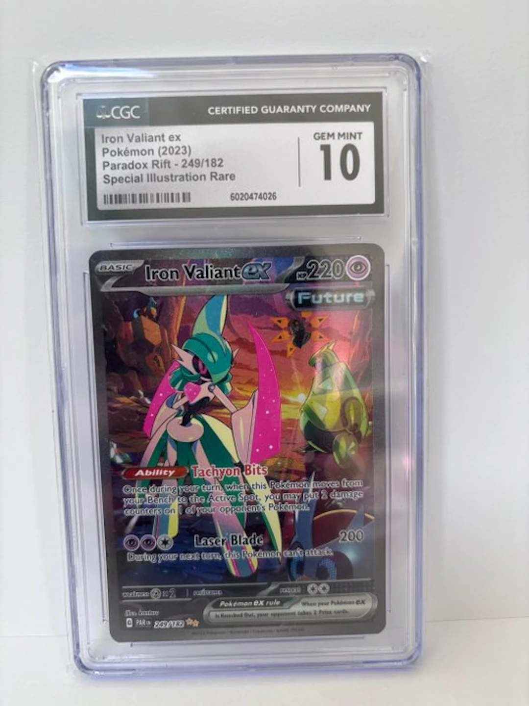 Pokémon - 1 Graded card - Iron Valiant ex 249/182 Full art
