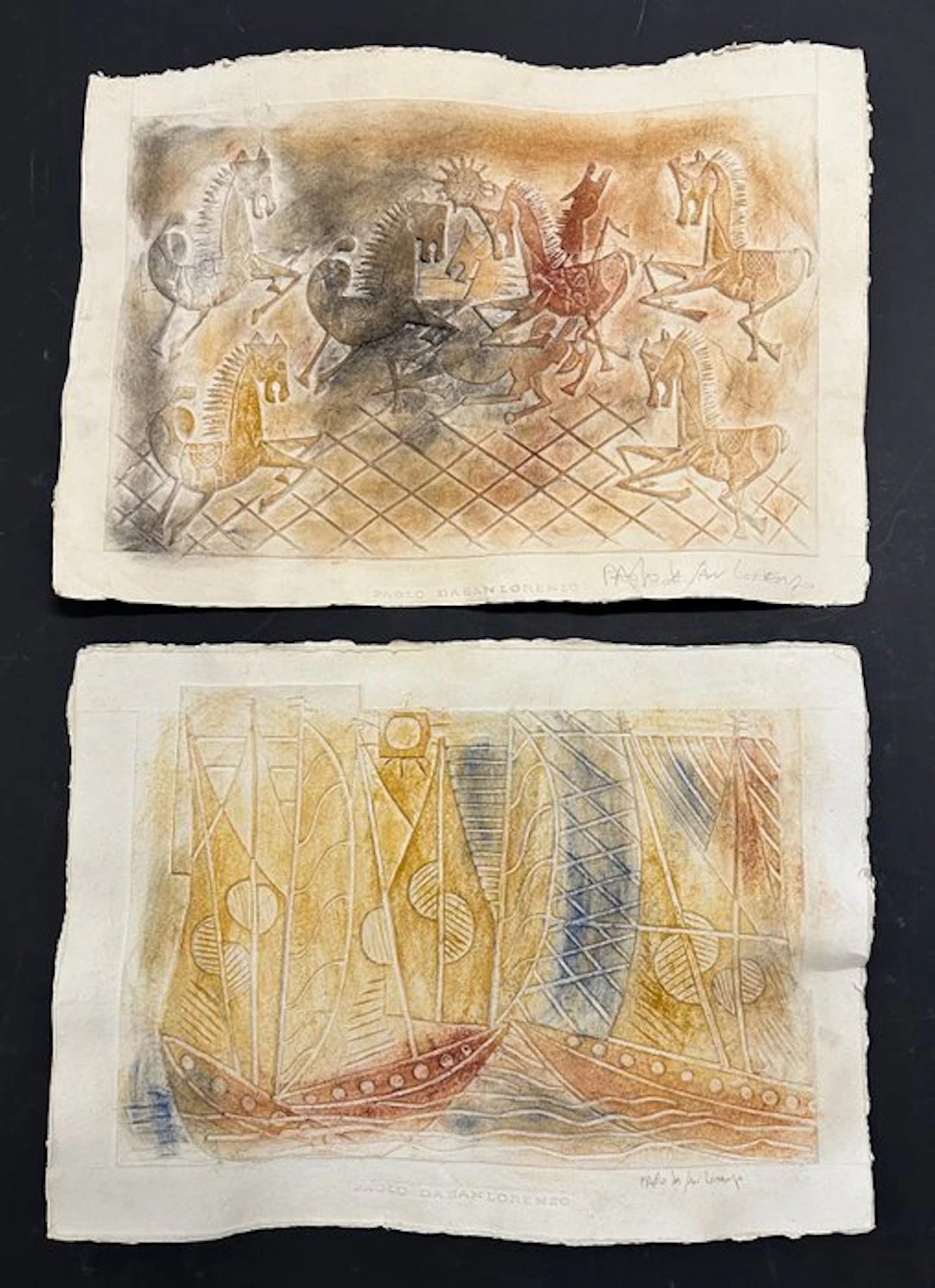 Paolo Da San Lorenzo (1935-2022) - Vele e cavalli assiri
