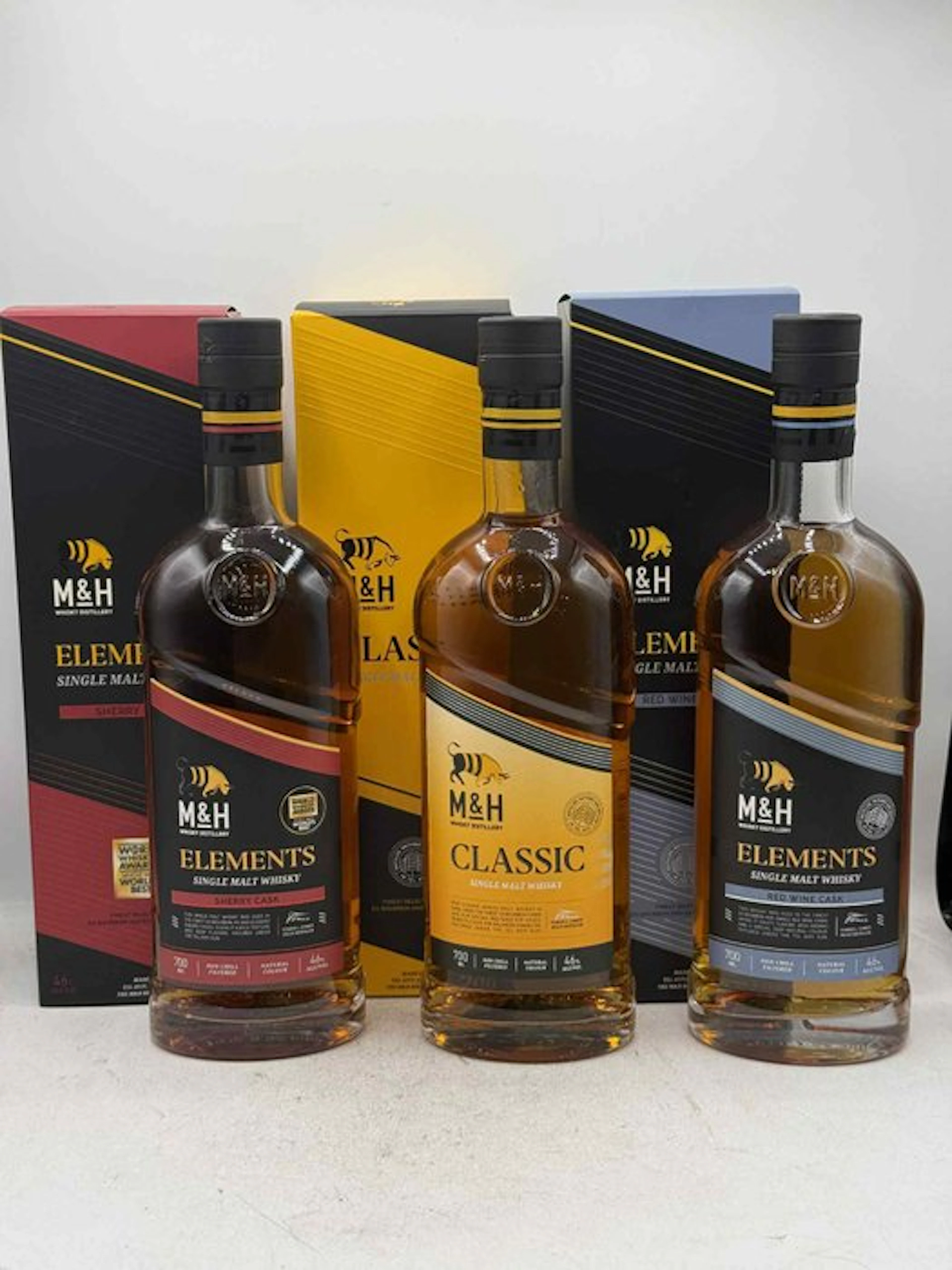 M&H - Classic + Elements: Sherry & Red Wine Cask - 700ml - 3 bottles