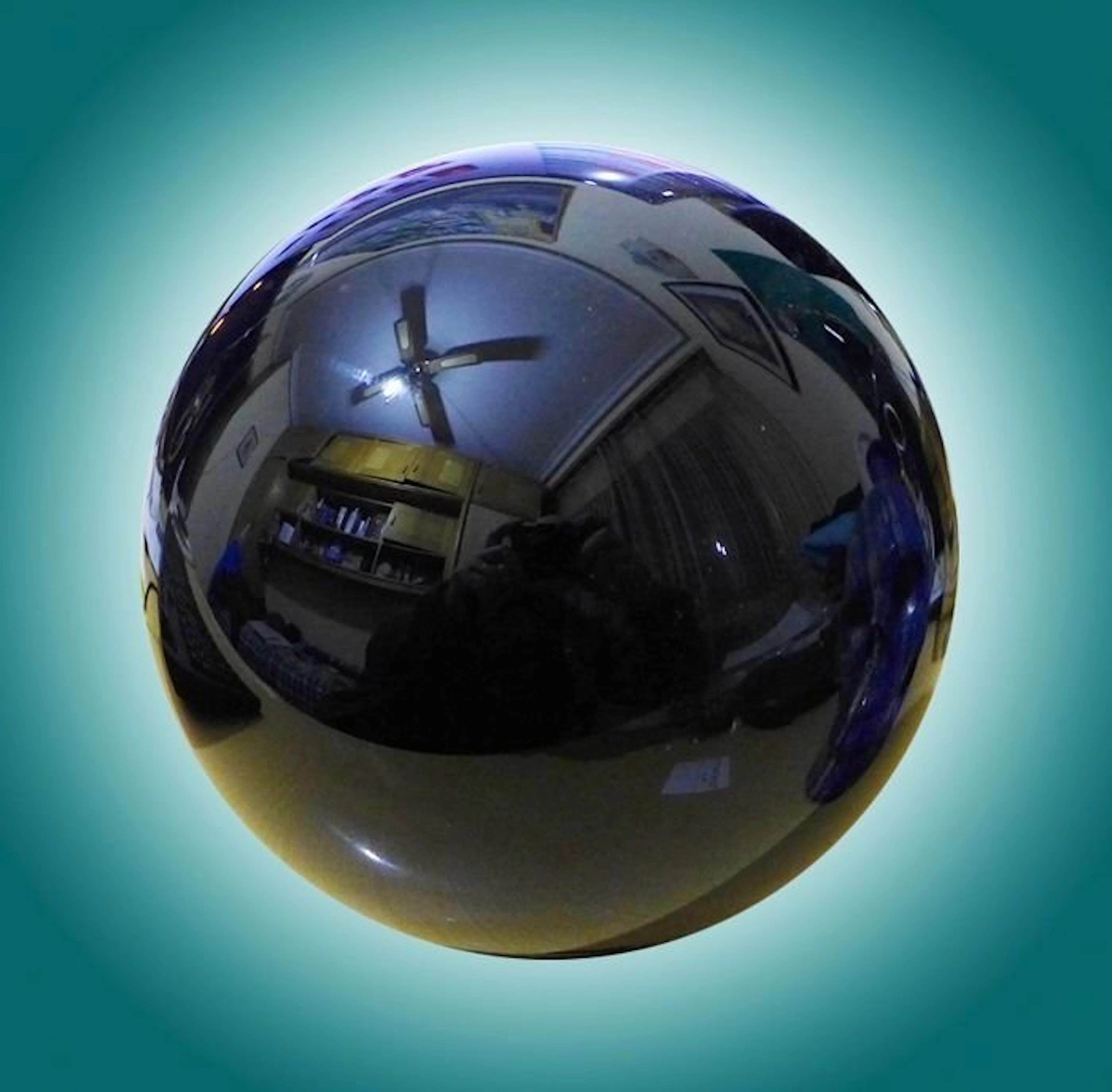 Black Obsidian Polished Sphere - 95 mm - Height: 95 mm - Width: 95 mm- 1240 g