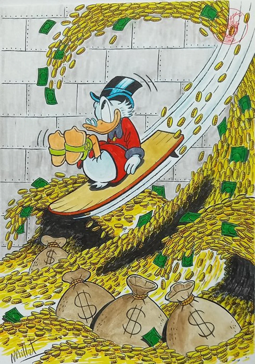 Millet - Uncle Scrooge - 1 Tekening - Disney - 2024