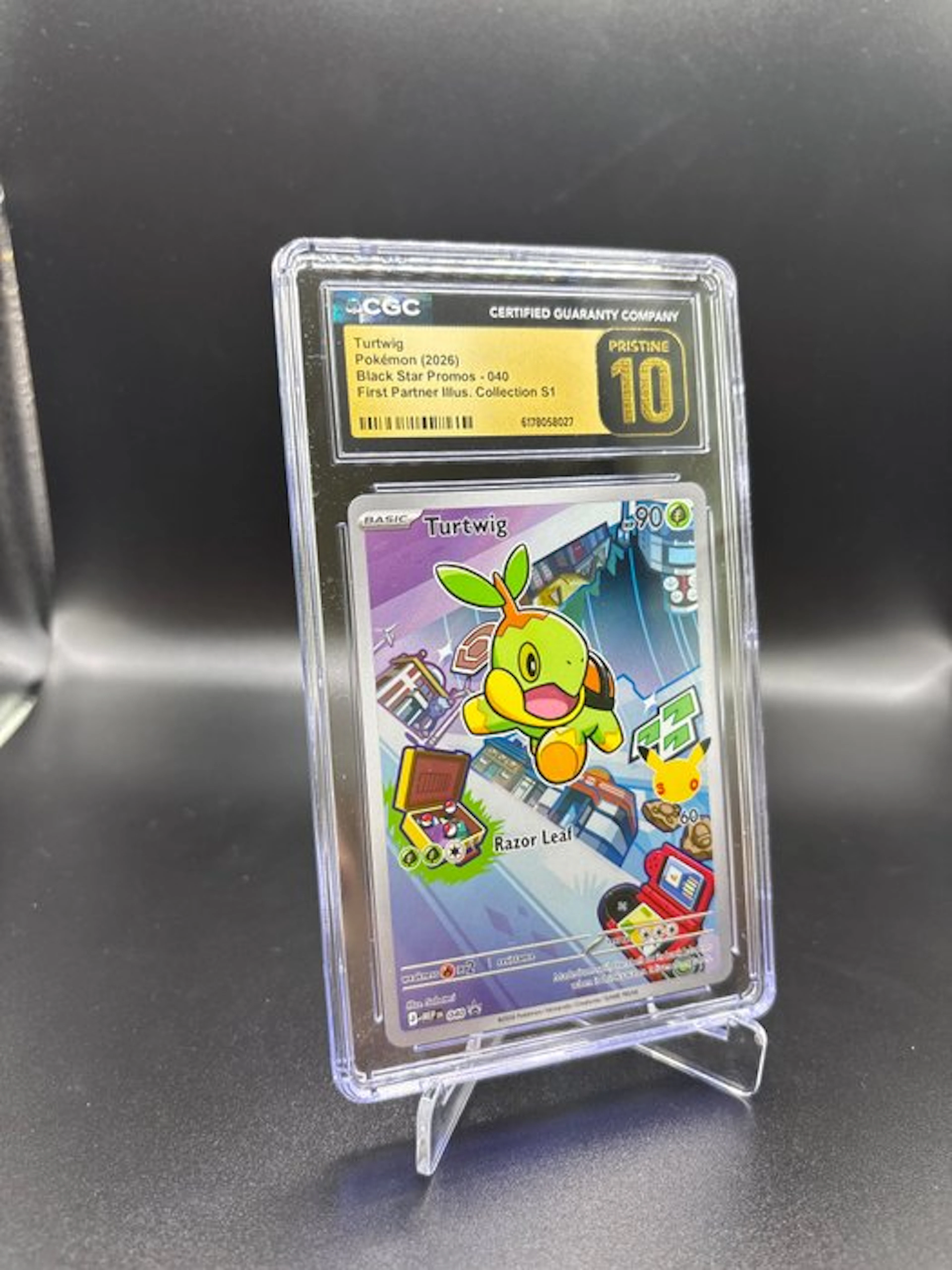 Pokémon - 1 Graded card - Turtwig 040 First Partner Ill...
