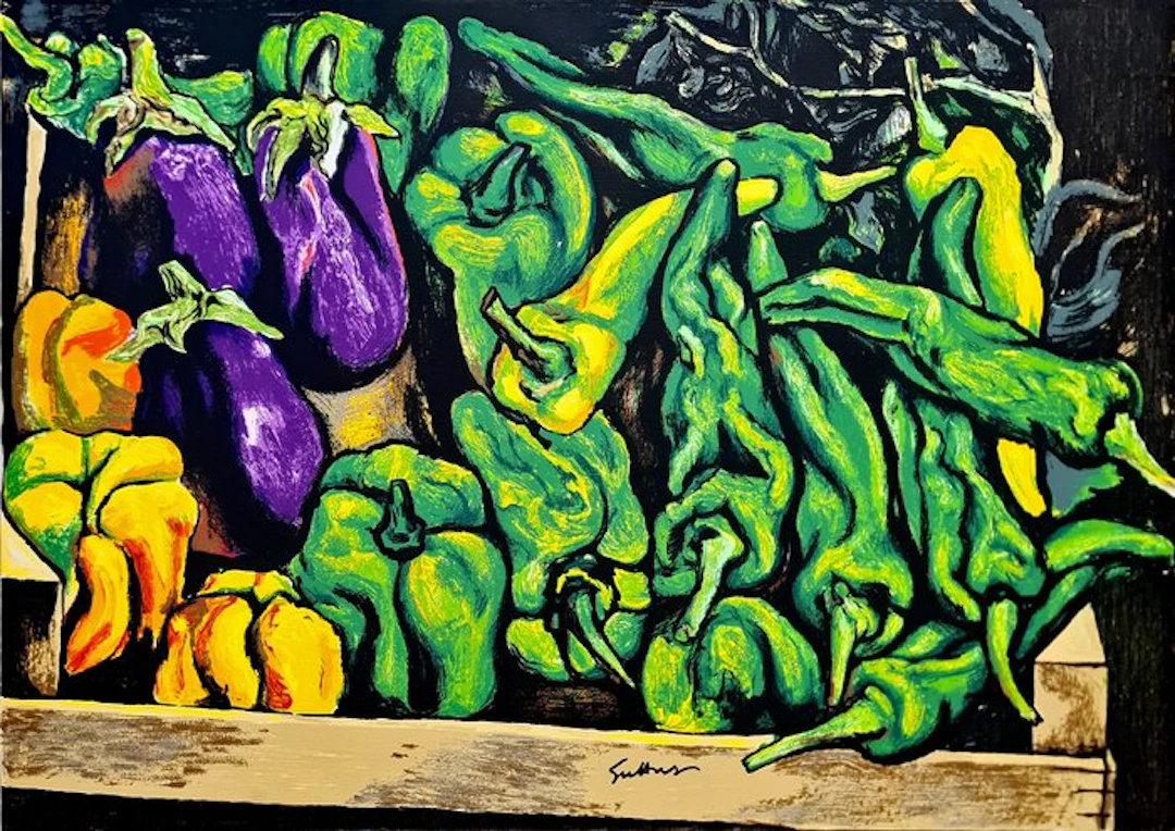 Renato Guttuso (1911-1987) - Peperoni e melanzane
