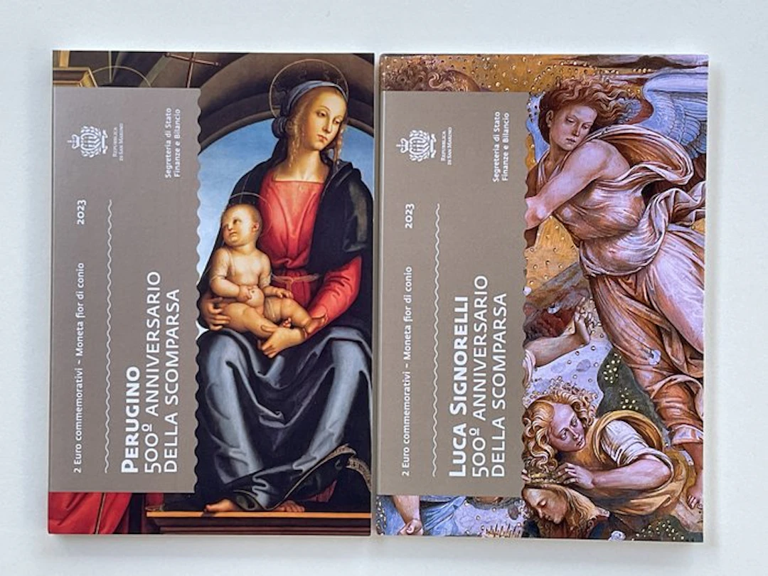 San Marino. 2 Euro 2023 "Signorelli" + "Perugino" (2 coins) (No reserve price)