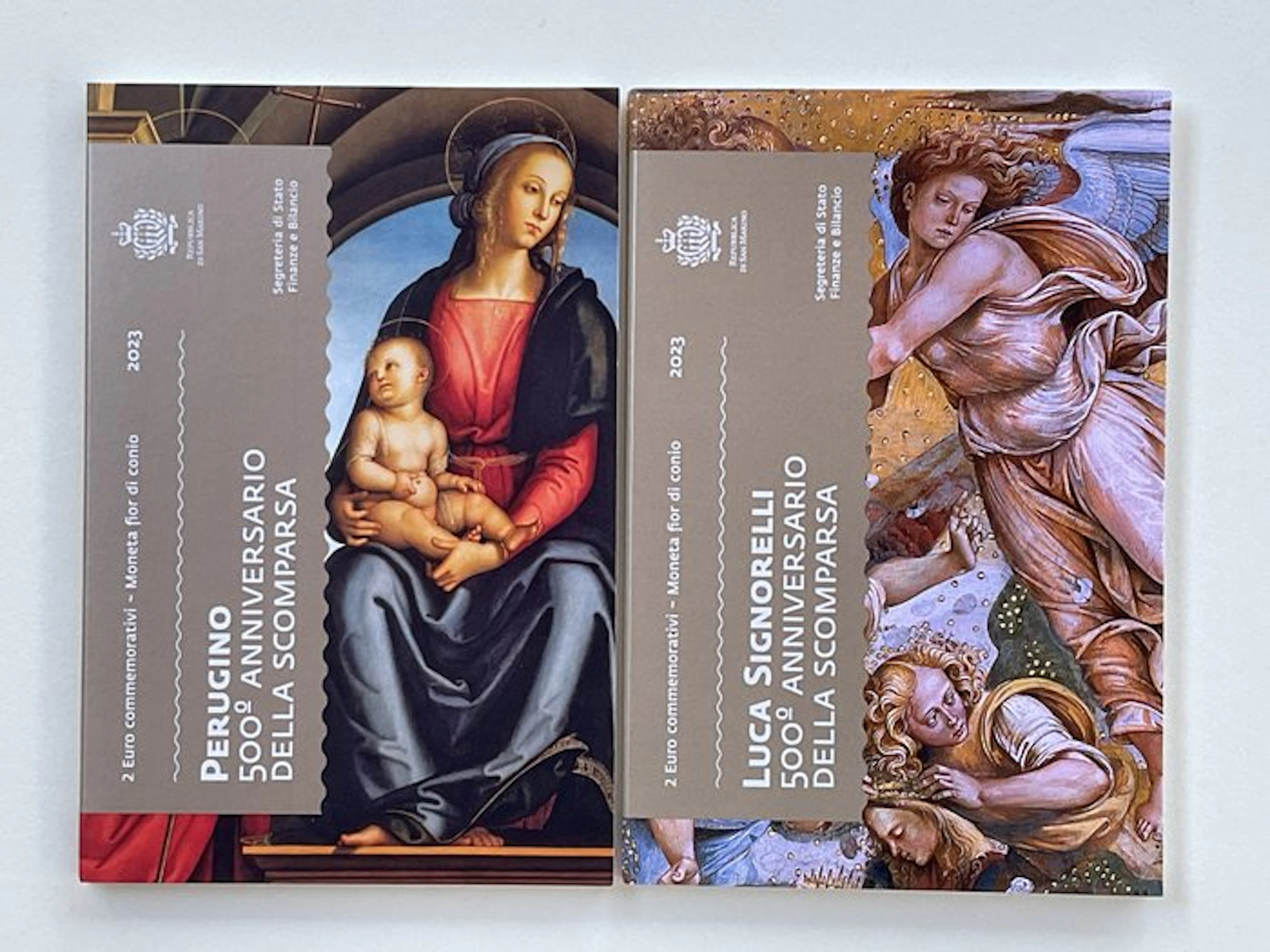 San Marino. 2 Euro 2023 "Signorelli" + "Perugino" (2 coins) (No reserve price)
