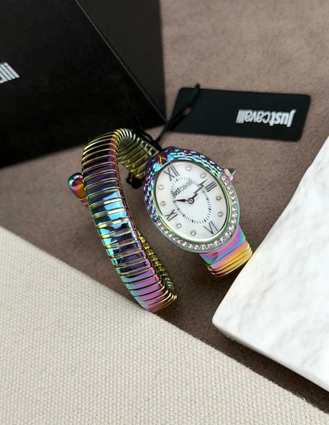 Just Cavalli - Colored steel MOP dial Snake watch - No...