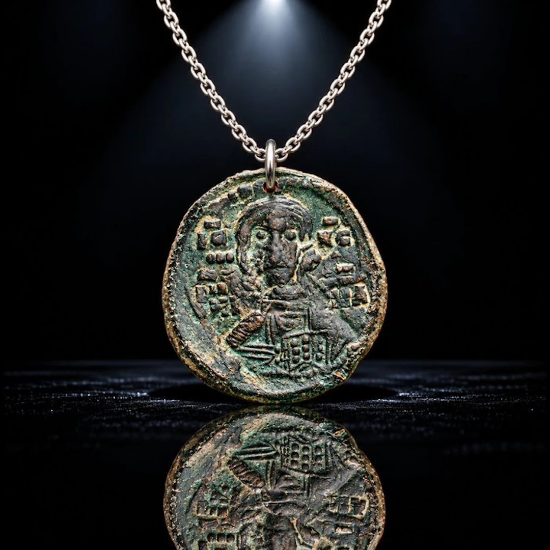 Byzantine Bronze “The Sacred Medallion” Christ...