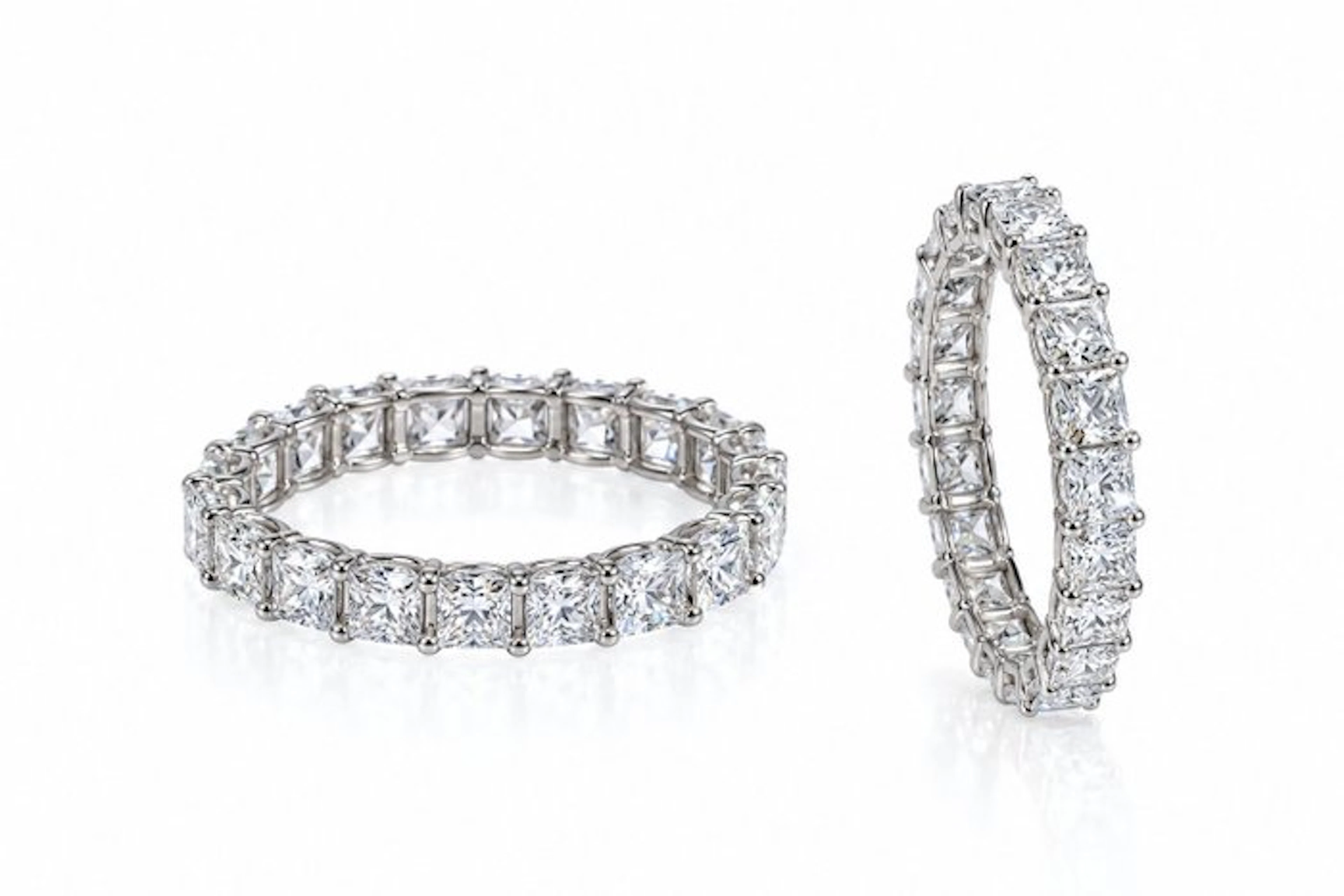 No reserve price - Ring - 14 kt. White gold - 2.10ct. tw. Diamond (Lab-grown)