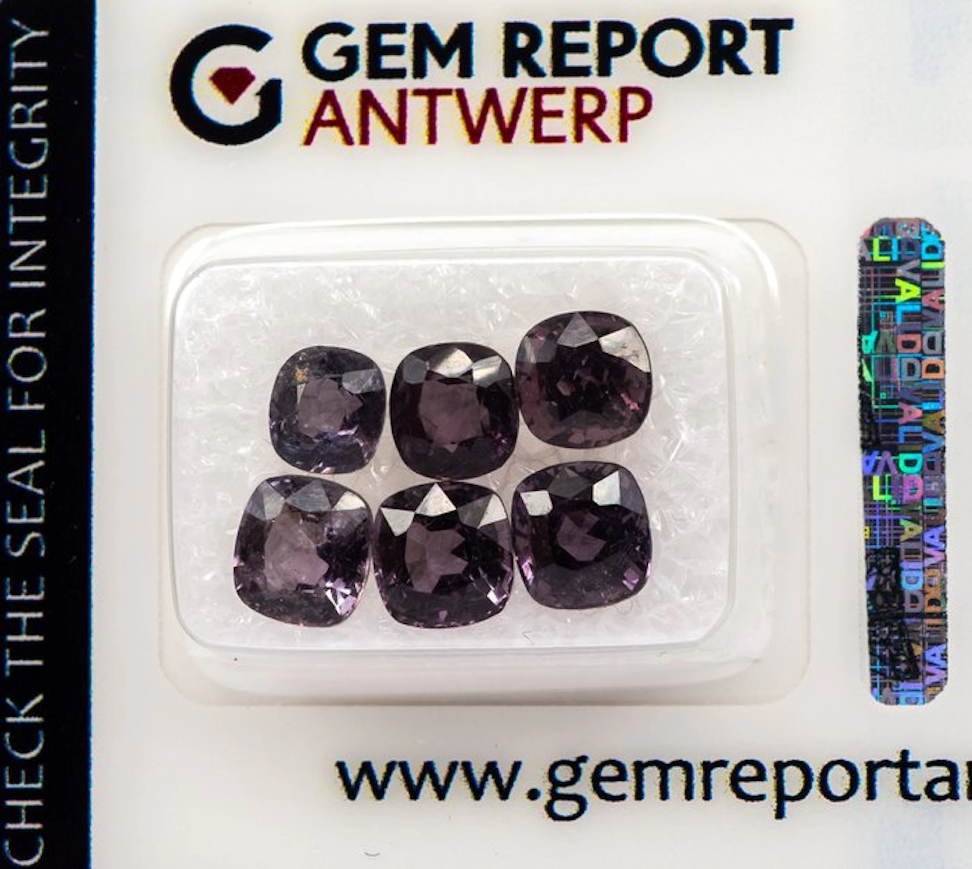 No reserve price - 6 pcs Spinel - 6.00 ct - Gem Report...