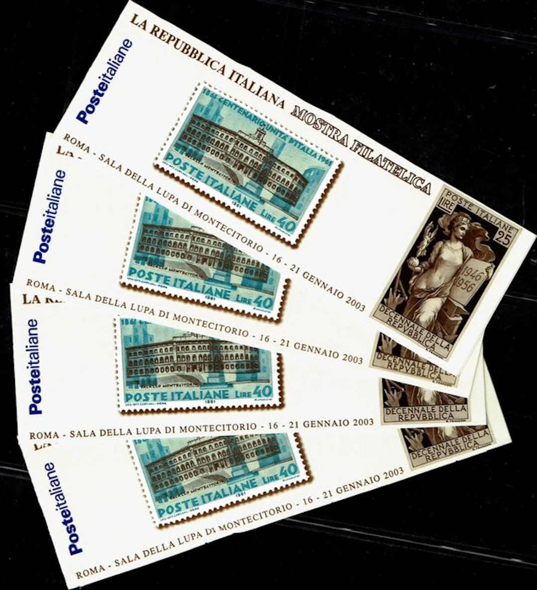 Italian Republic 2003 - 4 Montecitorio booklets MNH - Sassone L. 25