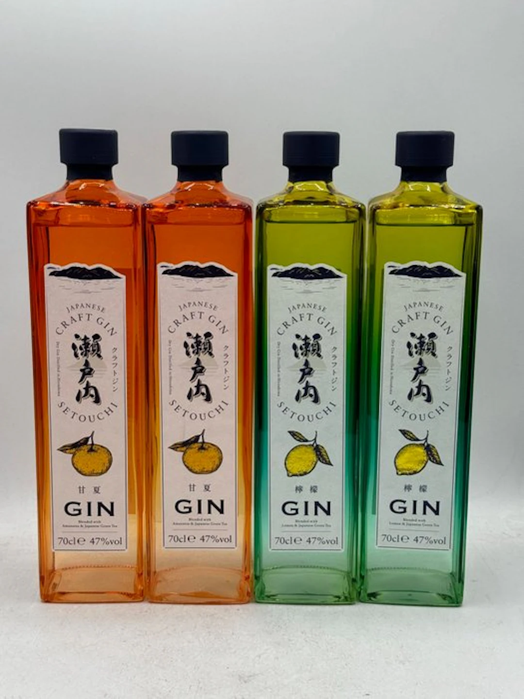 Japanese Craft Gin - Setouchi Distillery Lemon and Amanatsu - 70cl - 4 bottles