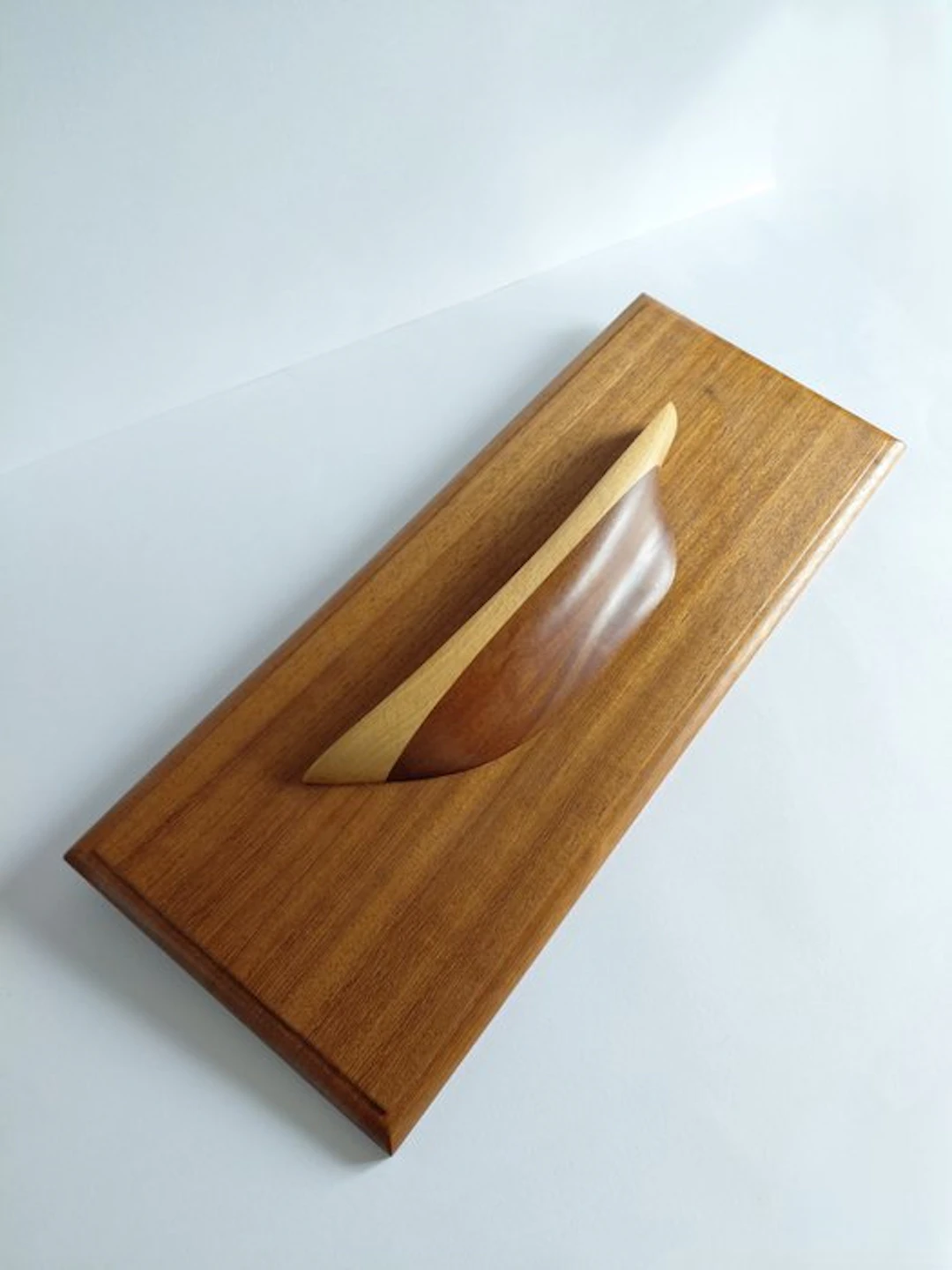 Half hull ship model - Large Demi coque décorative en bois, 43.5 cm