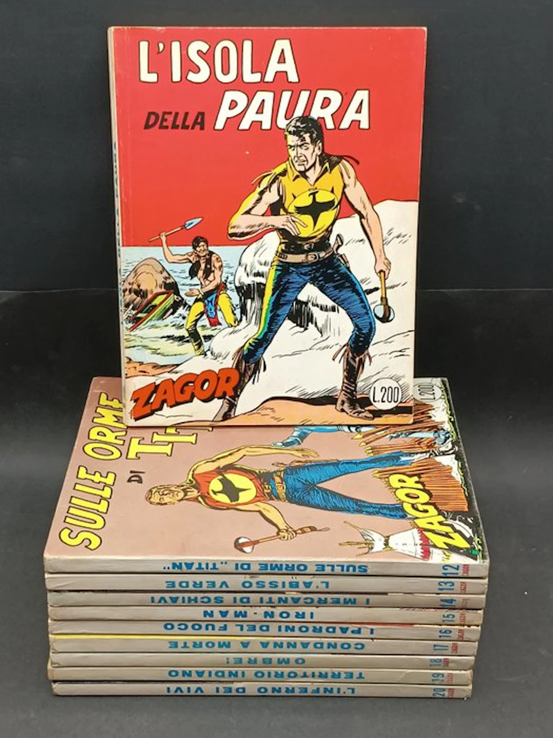 Zagor - Zagor scritta rossa n. 11-20 L.200 - 10 Comic