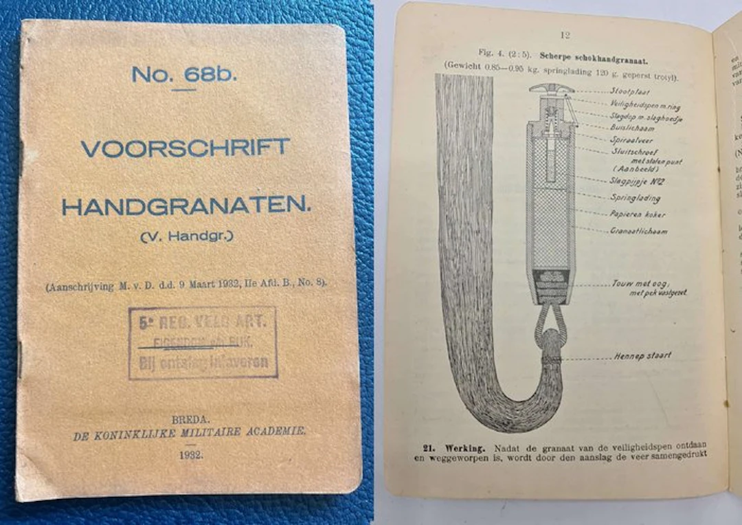Rae Dutch Hand Grenade Infantry Training Manual...