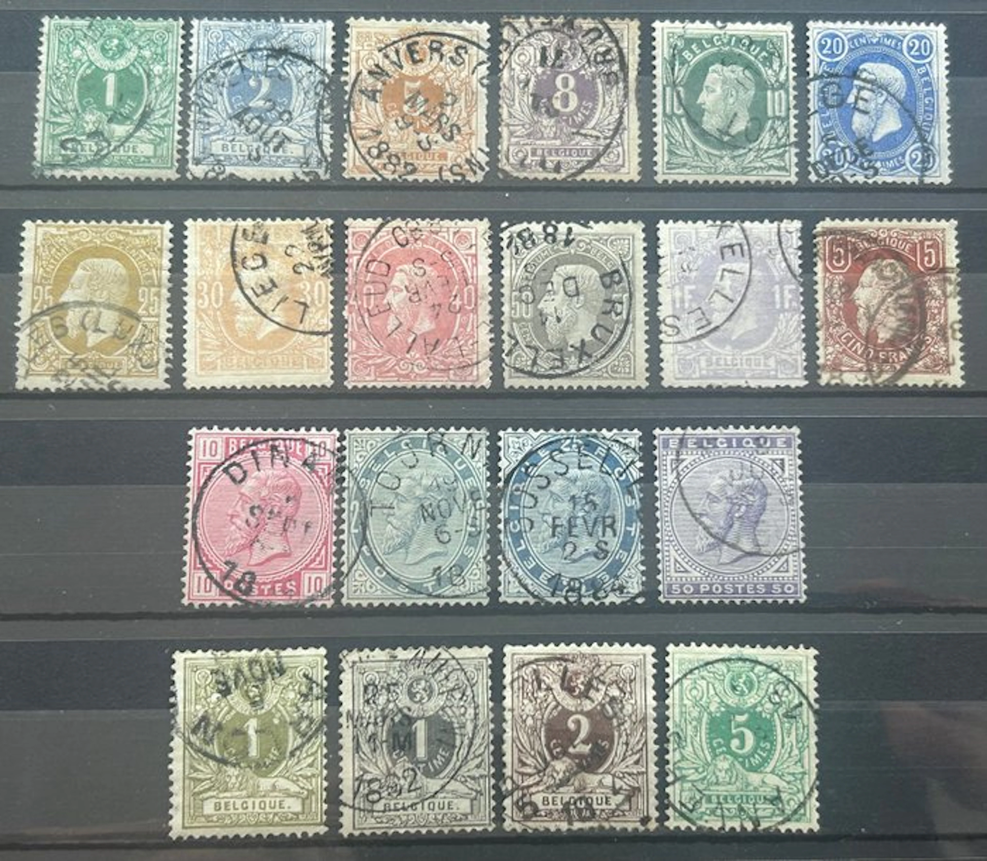 Belgium 1869/1907 - Complete stamp collection including