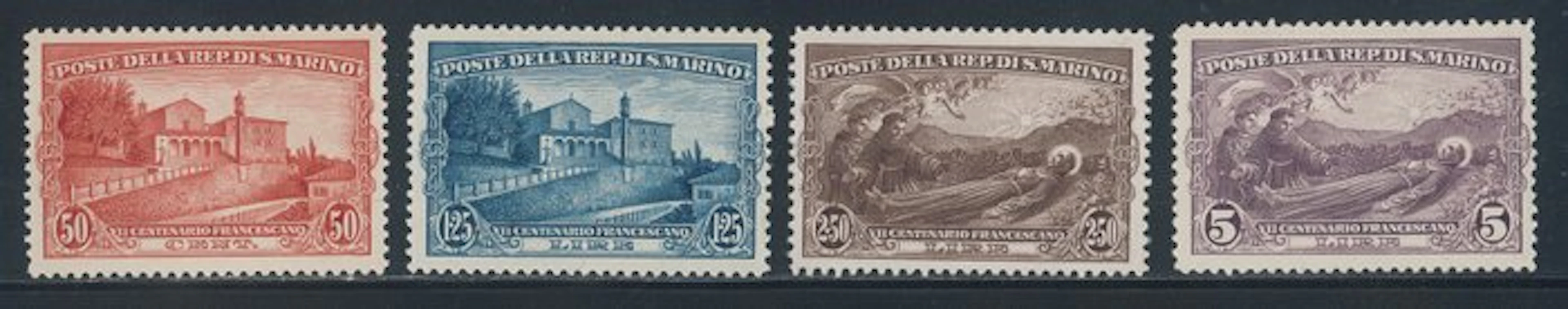 San Marino - San Francesco, complete series nos. 137/140.