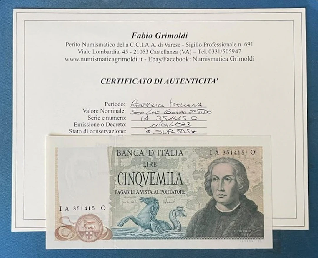 Italy. - 5000 Lire - 1973 - BI 67B (No reserve price)