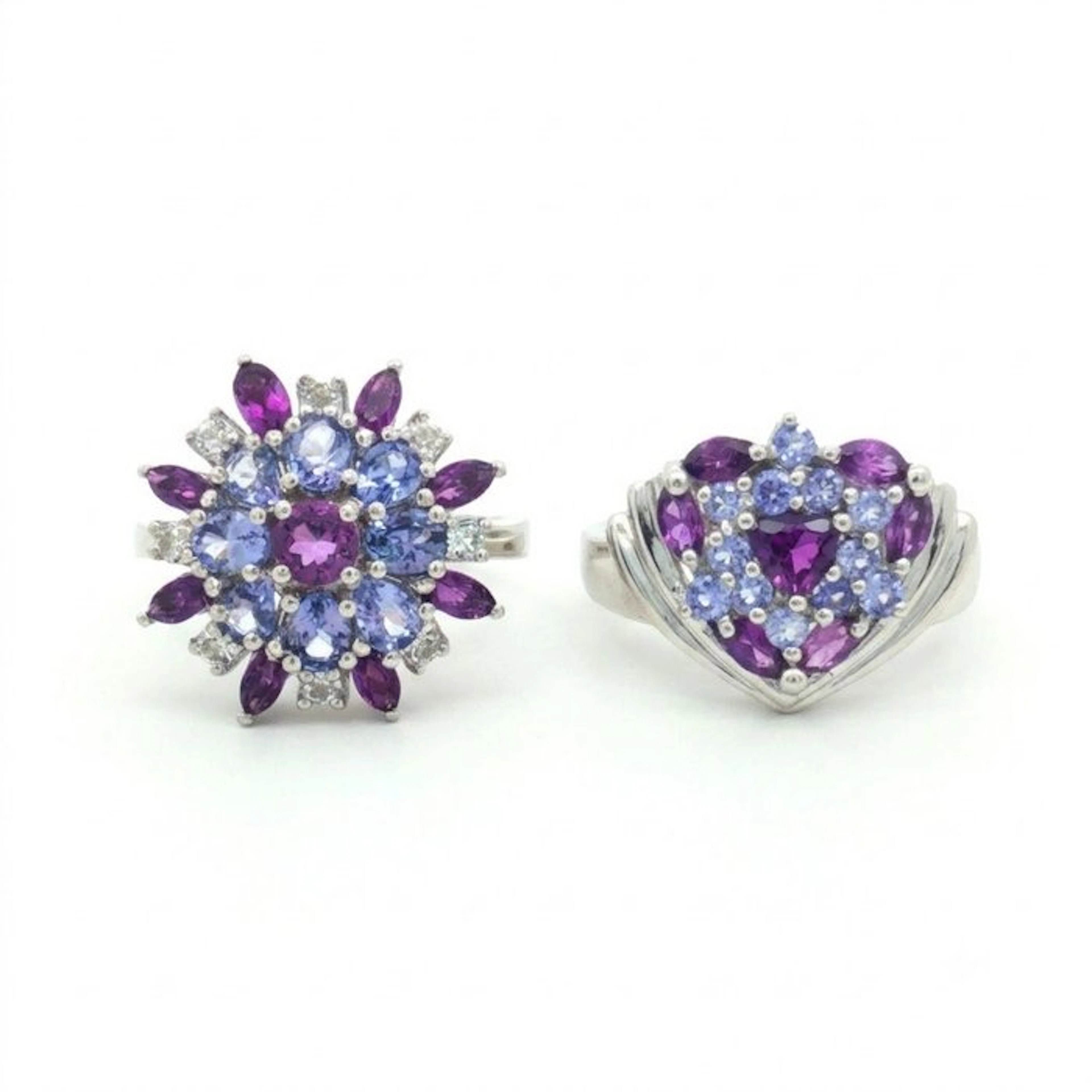 No reserve price - 2 piece jewellery set Silver - 3.45ct