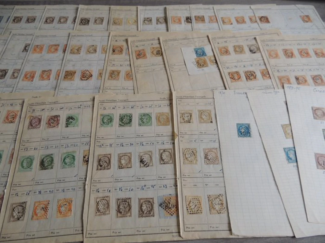 France - Classic period - Small lot of stamps on sheets