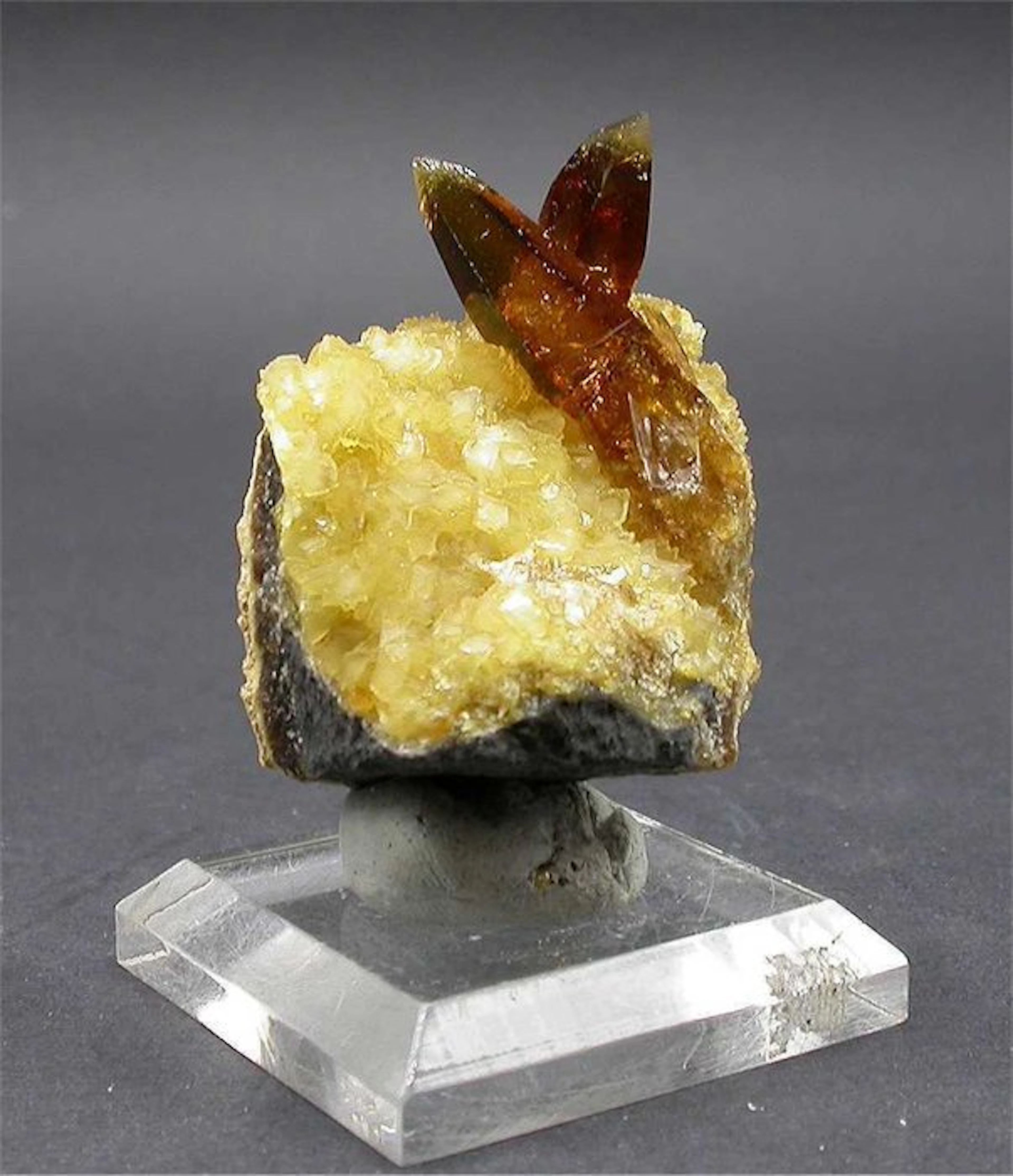 Baryte Crystals on matrix - Height: 4.5 cm - Width: 4 cm- 300 g - (1)