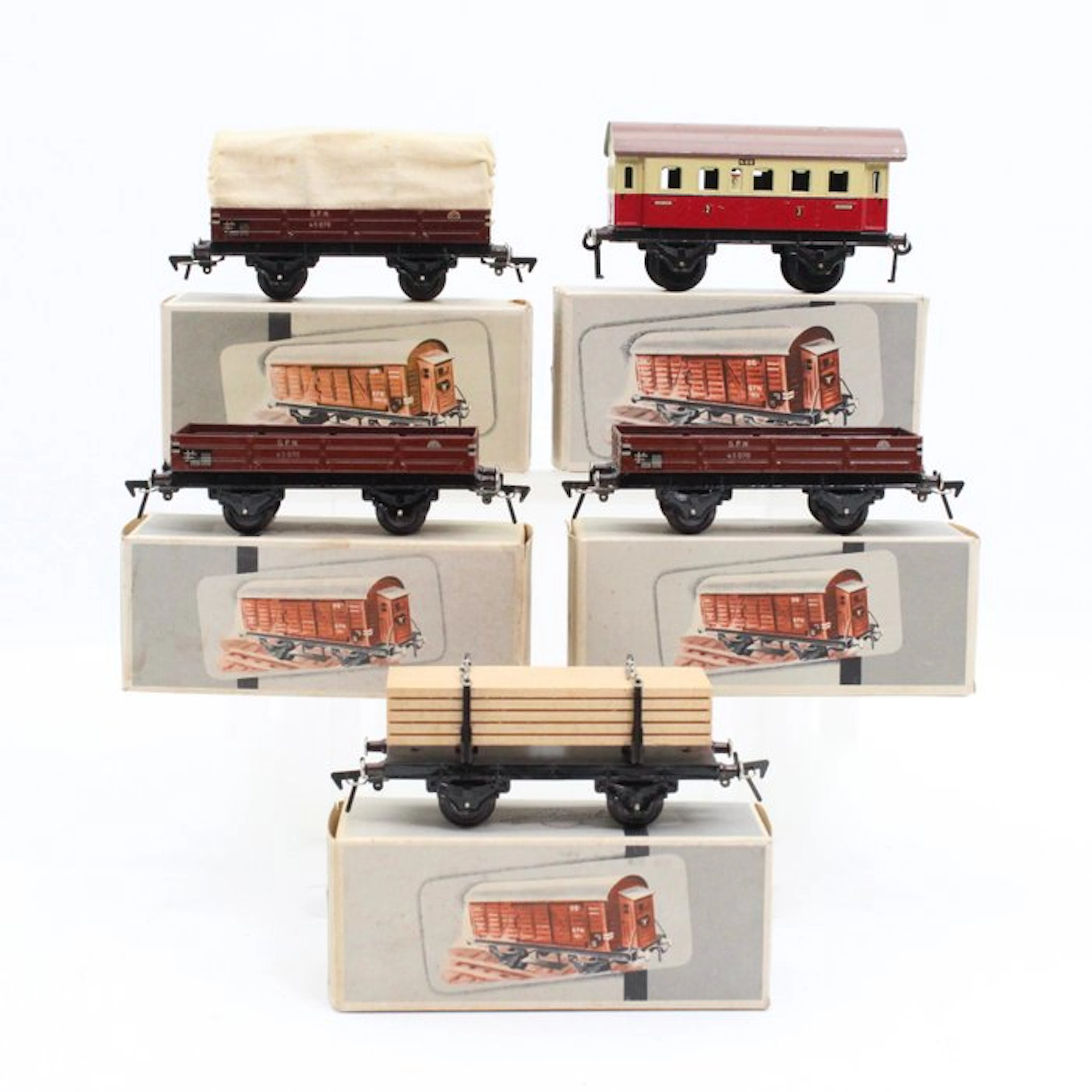 Fleischmann - Tin toy - Spoor 0 wagons