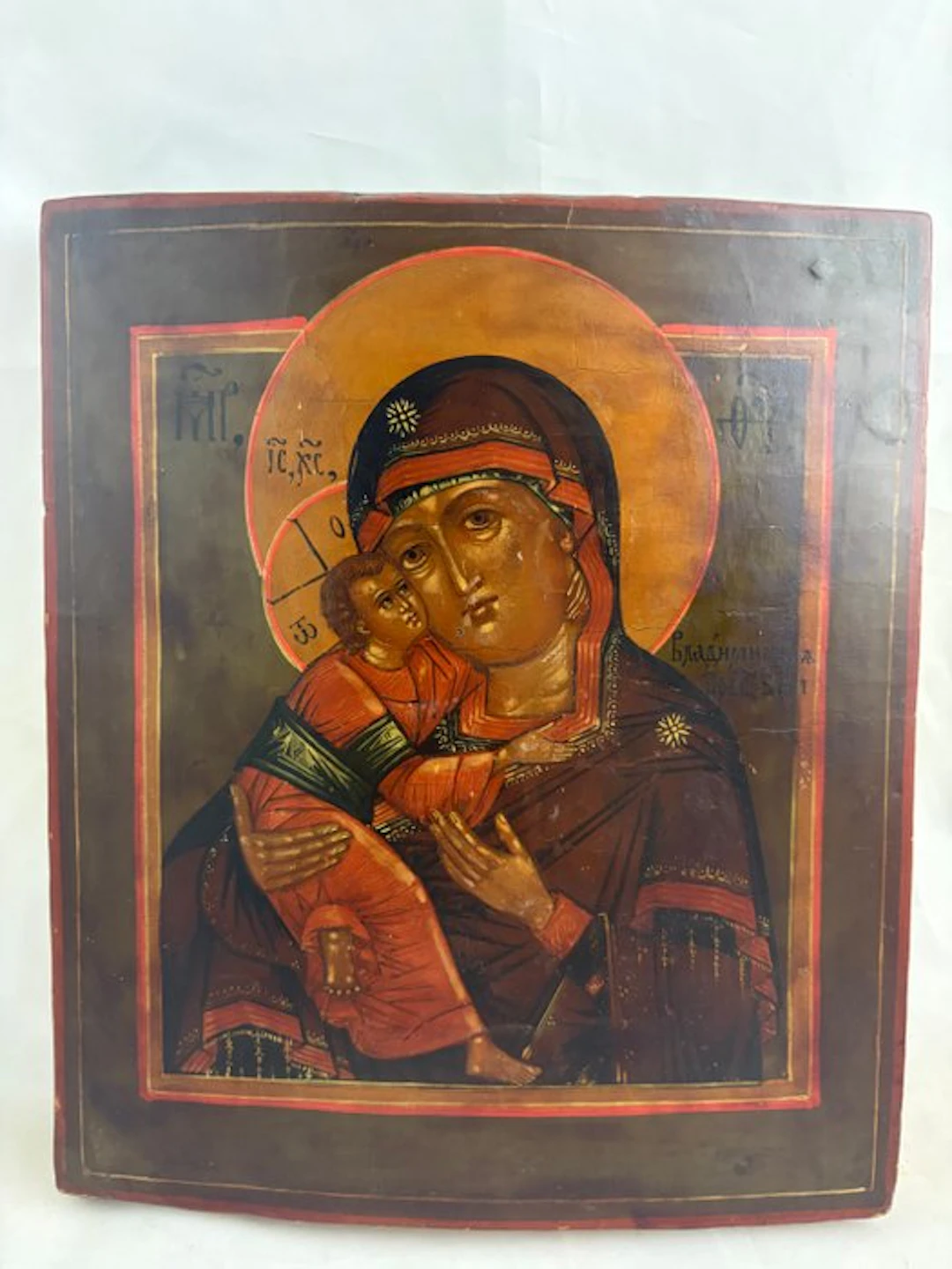 Icon - Mother of God of Vladimir - Wood