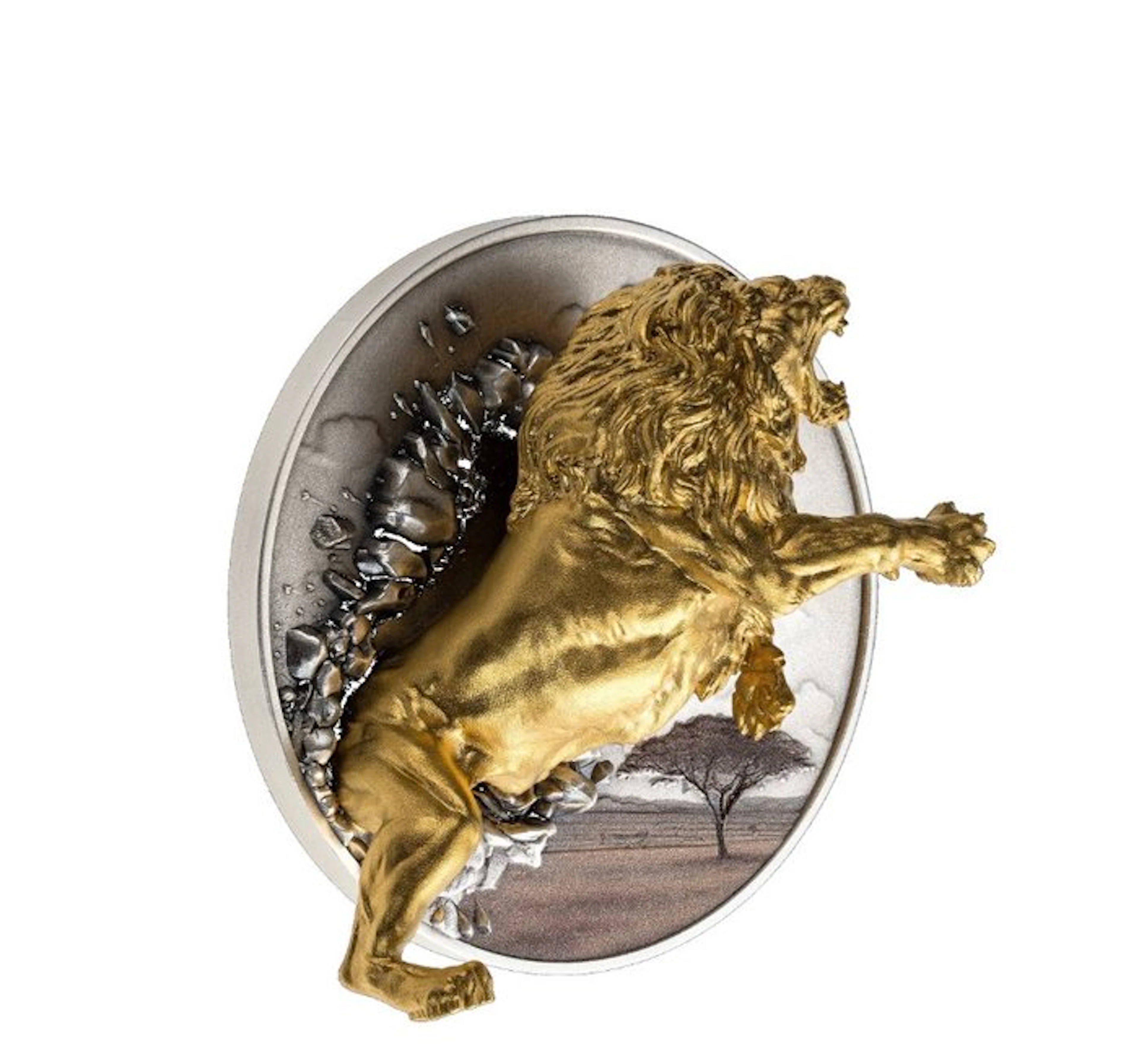 Burundi. 100 Francs 2026 Lion Dynamic Dimension 5 Oz, (.999)