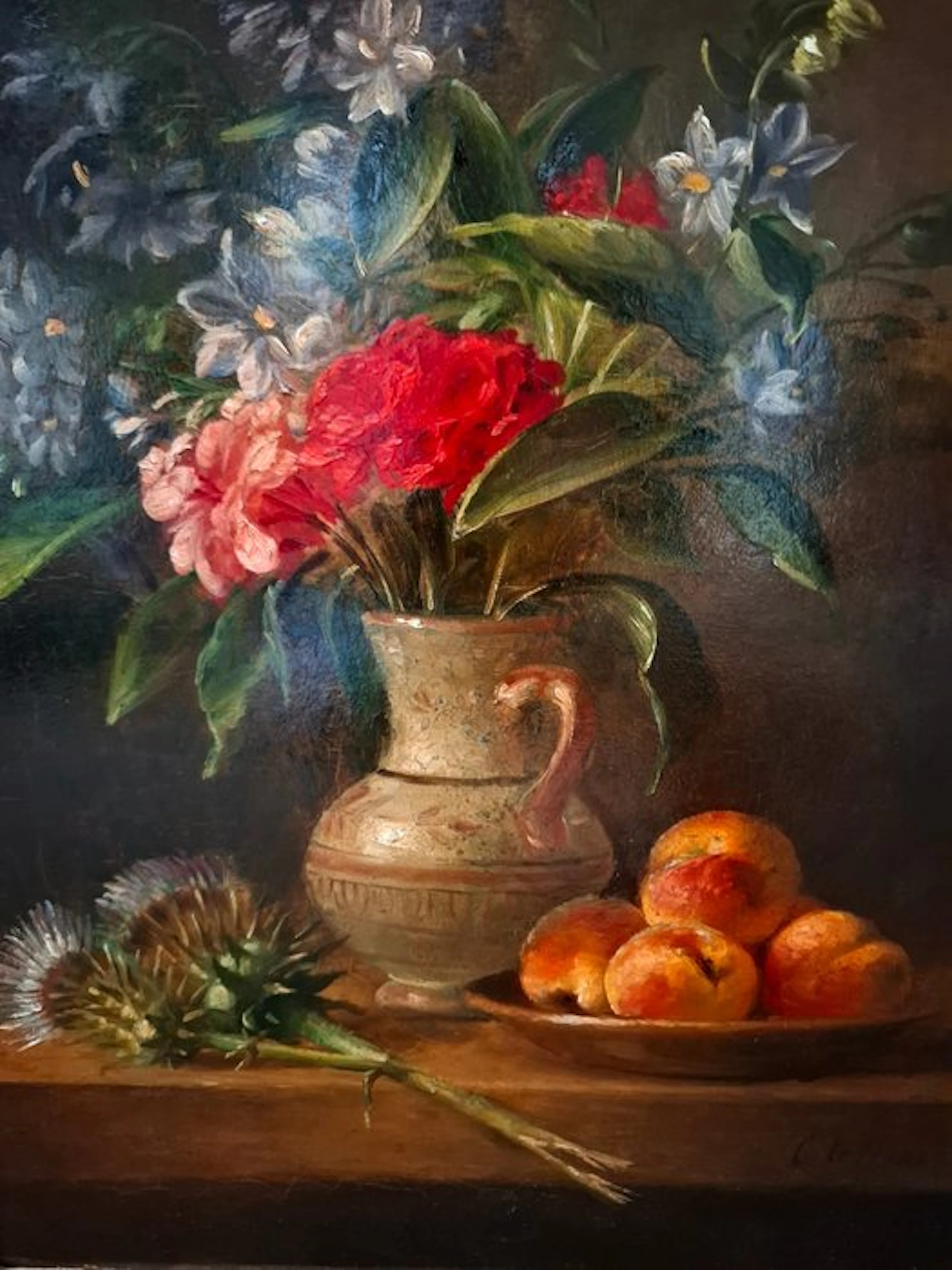 Cornelis Le Mair (1944) - Stilleven met bloemboeket