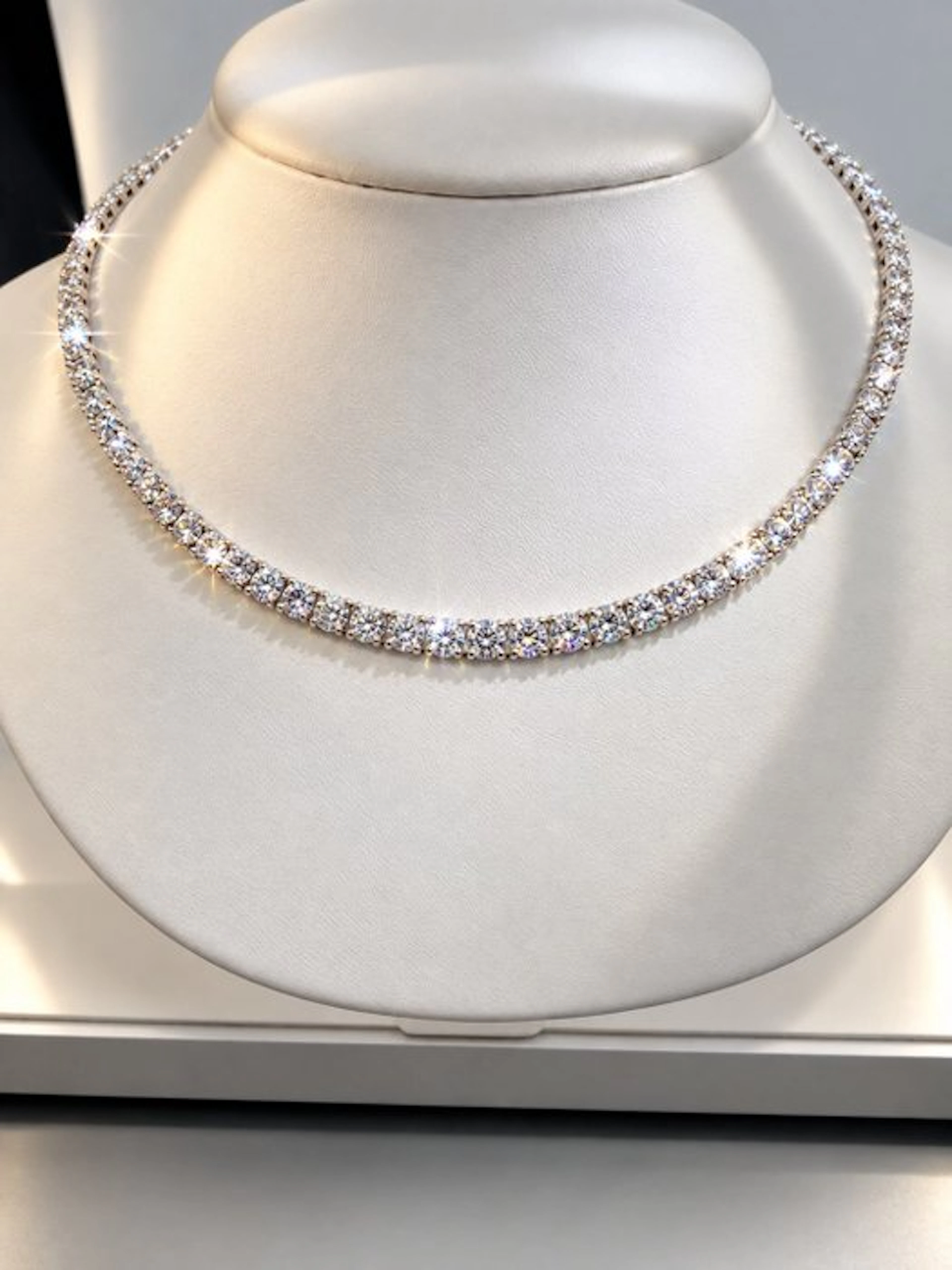 Necklace - 14 kt. White gold - 23.00ct. tw. Diamond (Lab-grown)