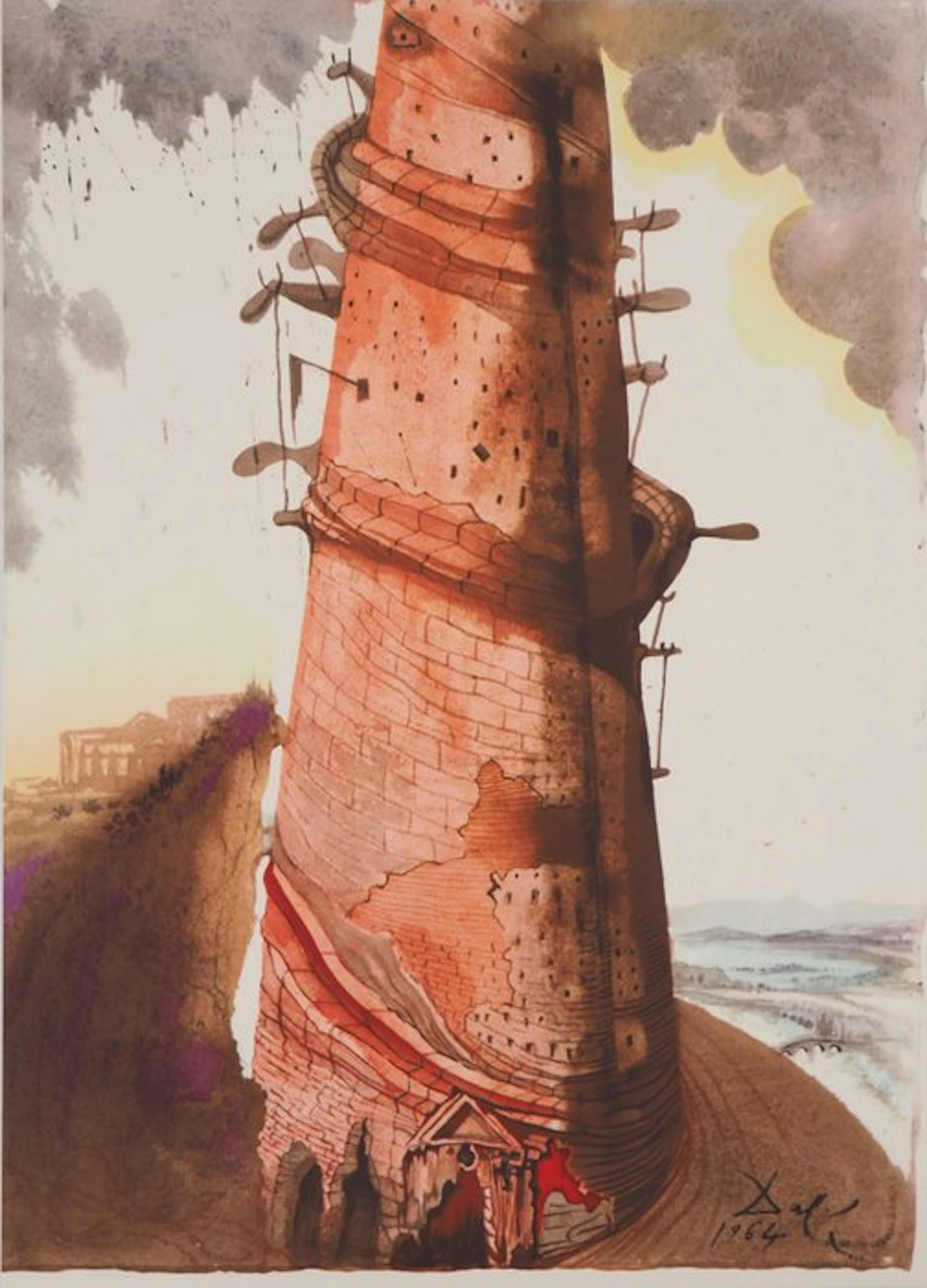 Salvador Dali (1904-1989) - Biblia Sacra : La tour de Babel