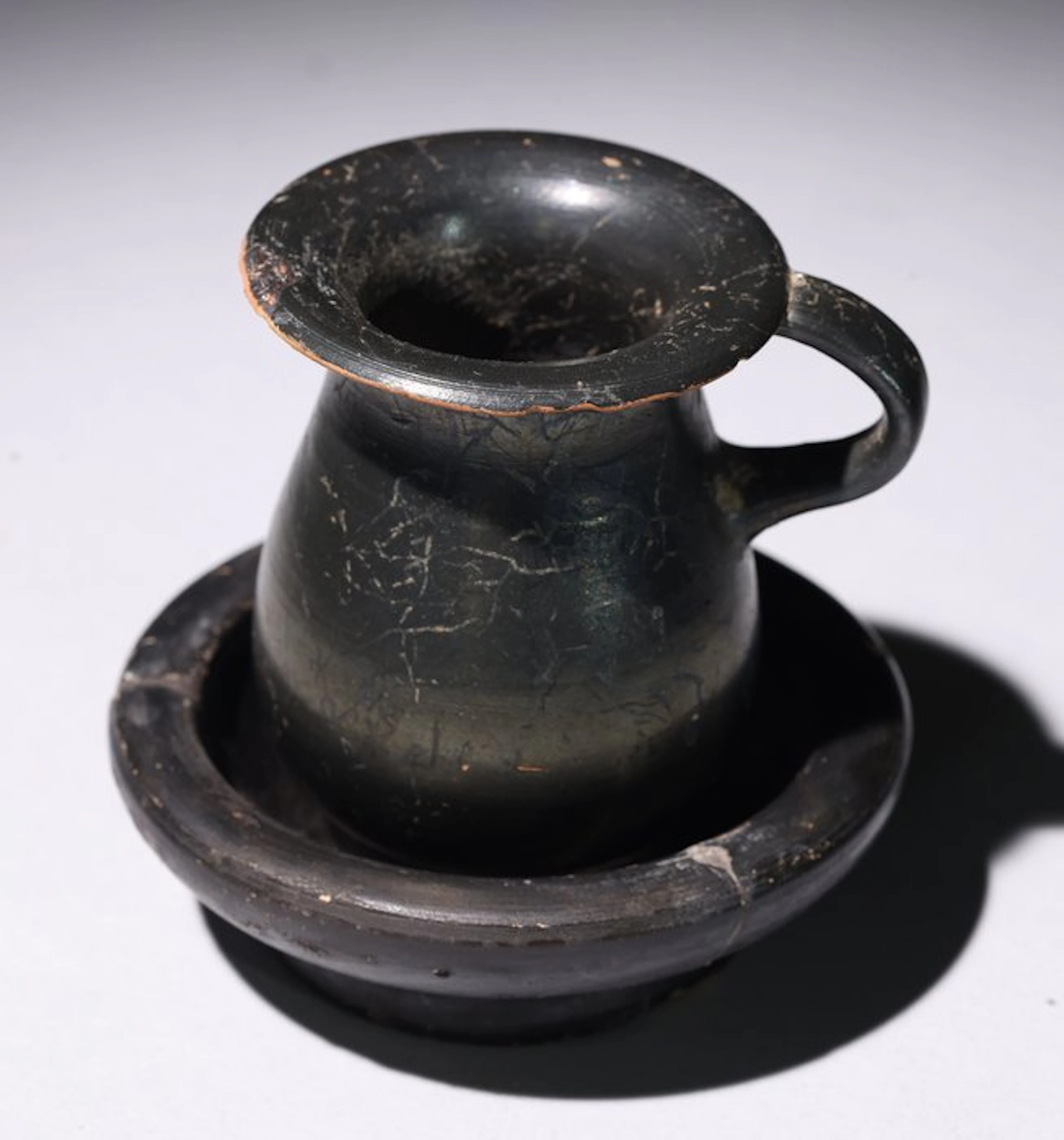 Ancient Greece, Attic glass and bowl set - 6.5 cm