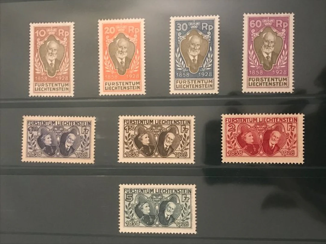 Liechtenstein 1928 - Accession to the Throne - MNH - Michel 82/89