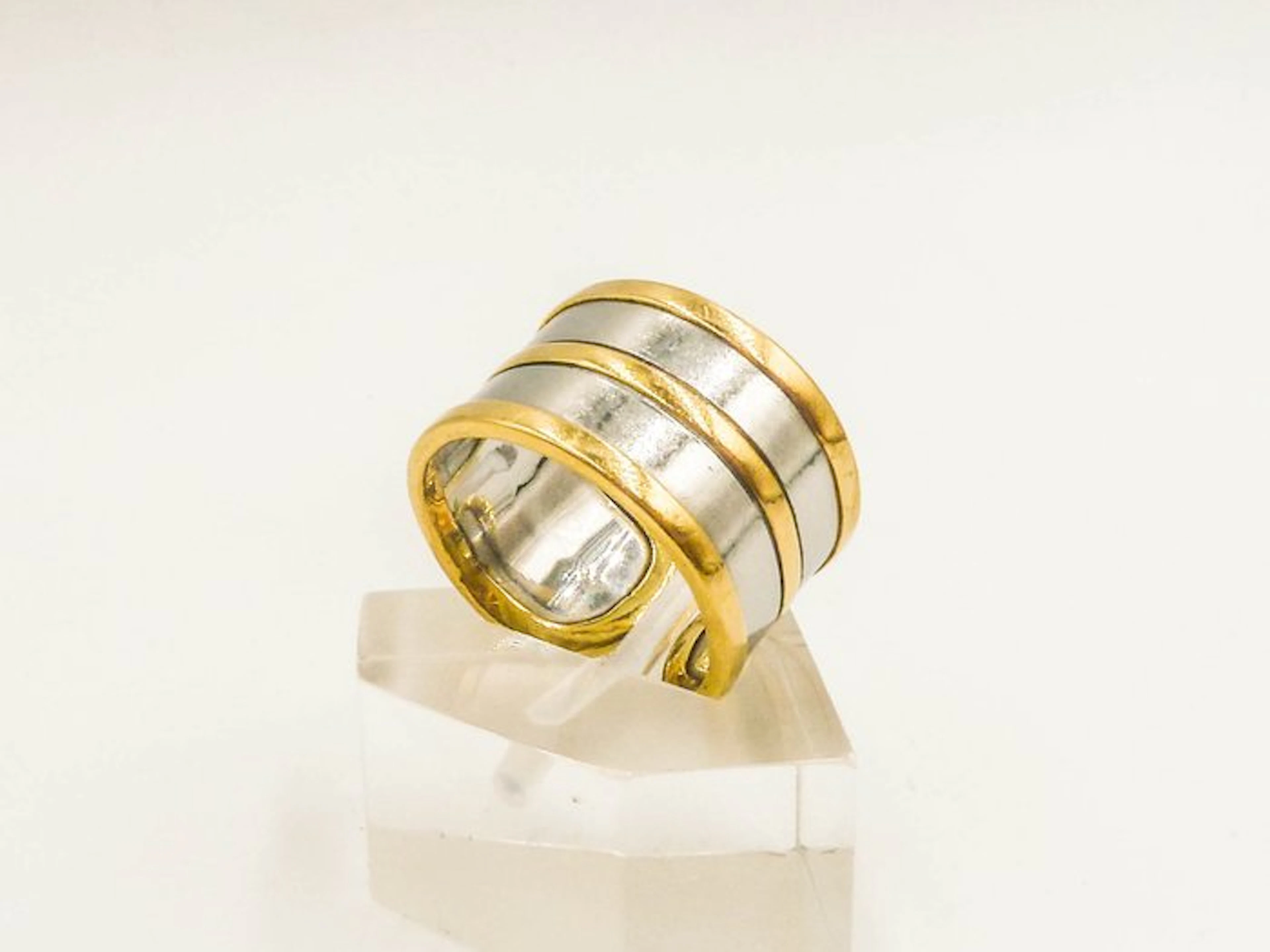 Ring - 18 kt. Steel, Yellow gold