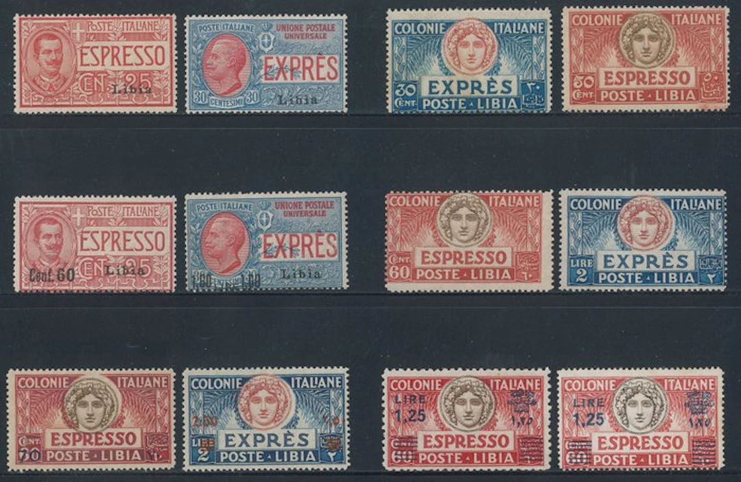 Italian Libya - Espressi, round no. 1/10 12 + 17.
