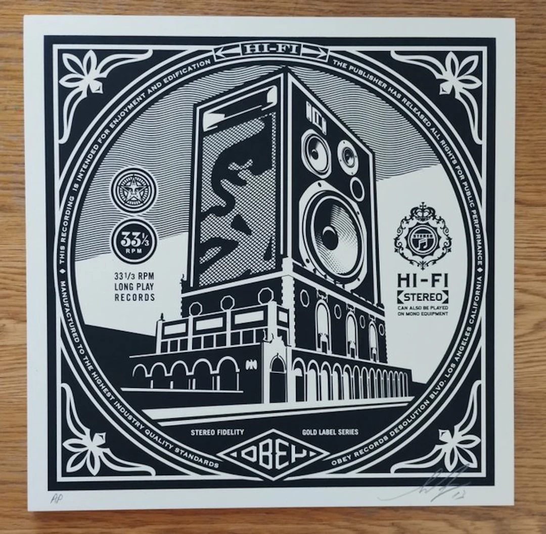 Shepard Fairey (OBEY) (1970) - Stereo Hi-Fidelity (artist proof) No Reserve