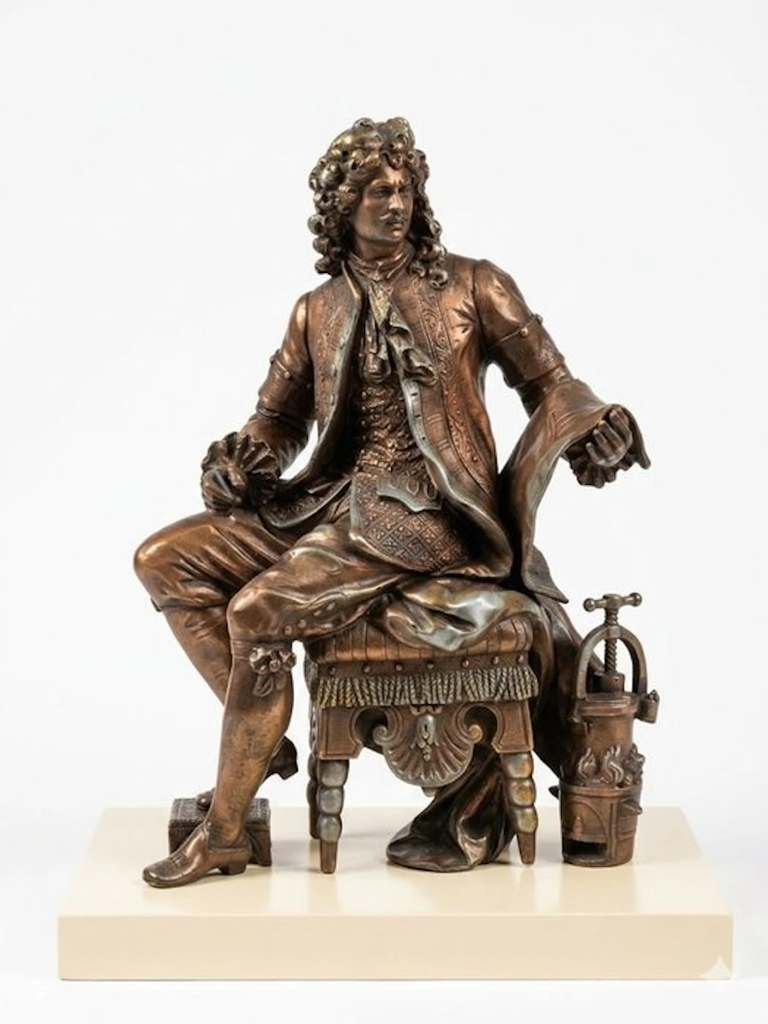 Statuette, Molière - 35 cm - Spelter