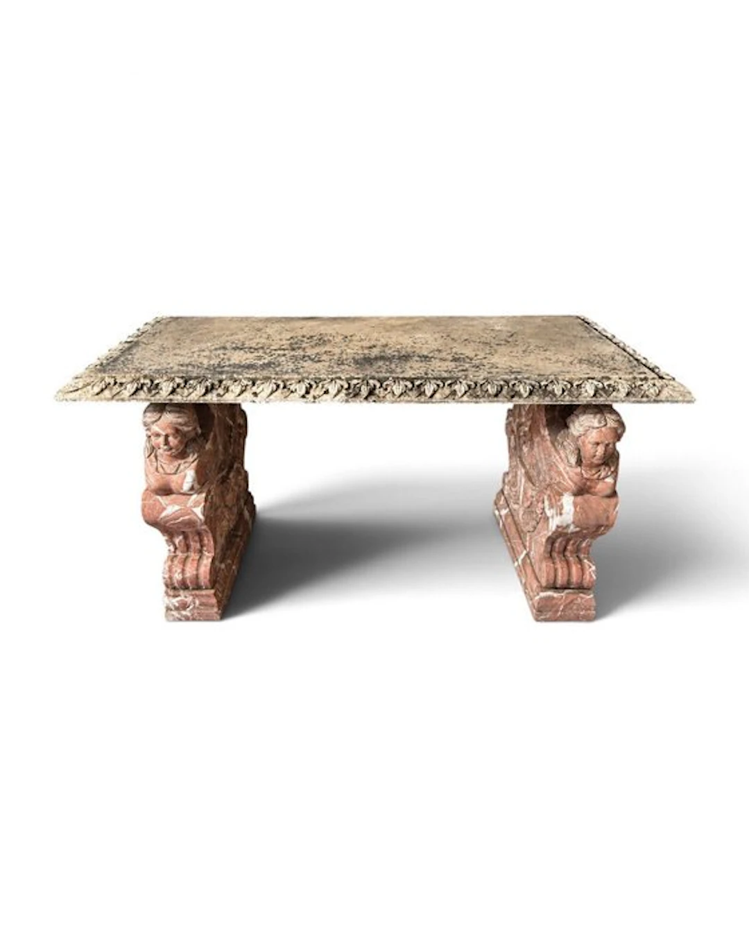 Table (3) - Carrara marble, French Red Marble