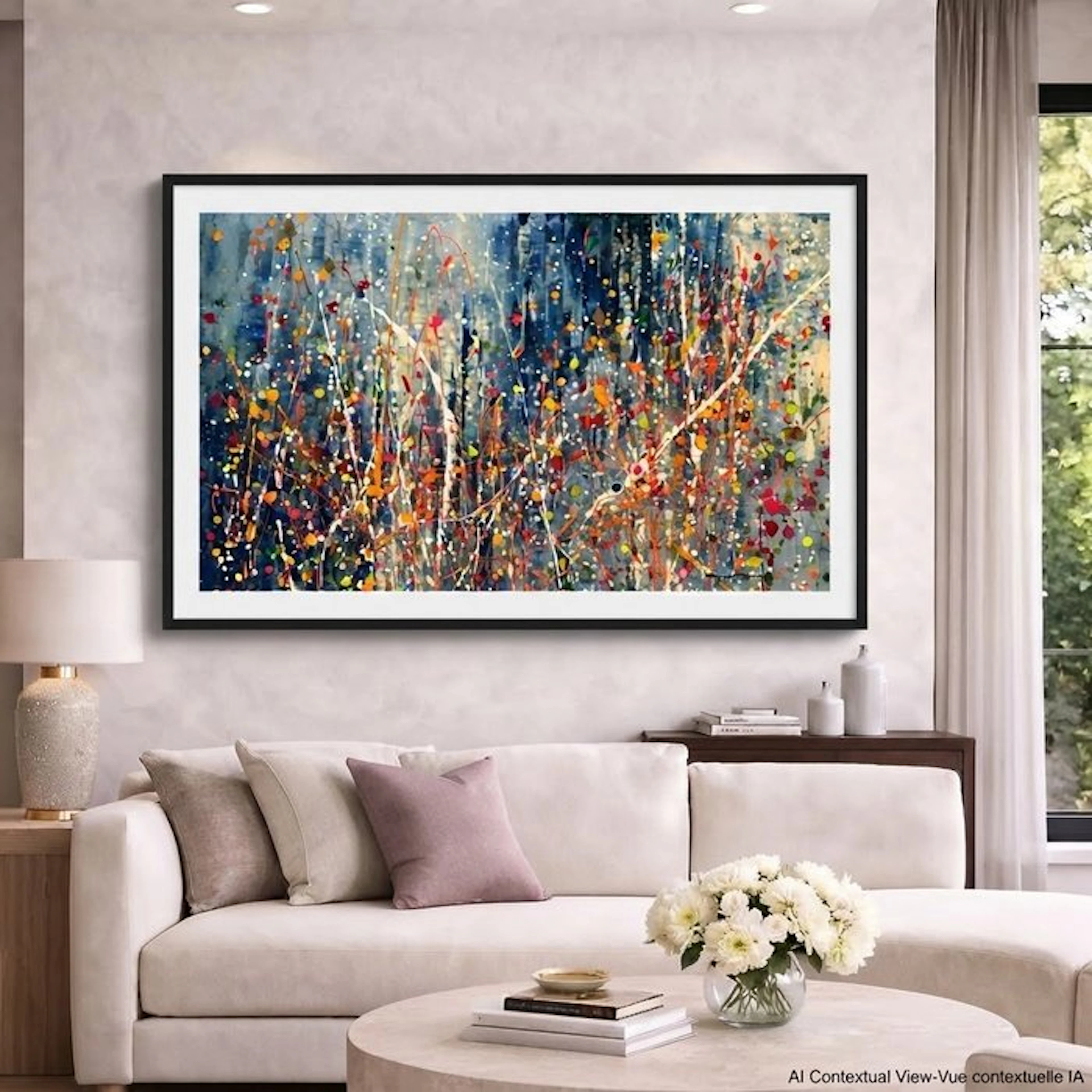 Dam Domido - Flowers in the sky - 130x80 cm