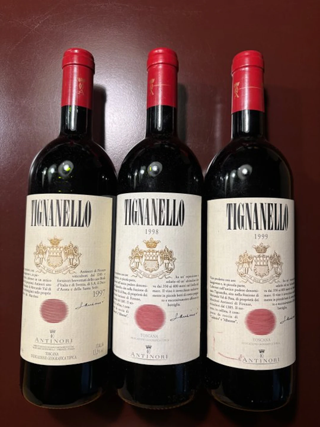 1997 , 1998 & 1999 Marchesi Antinori Tignanello - Tuscany...