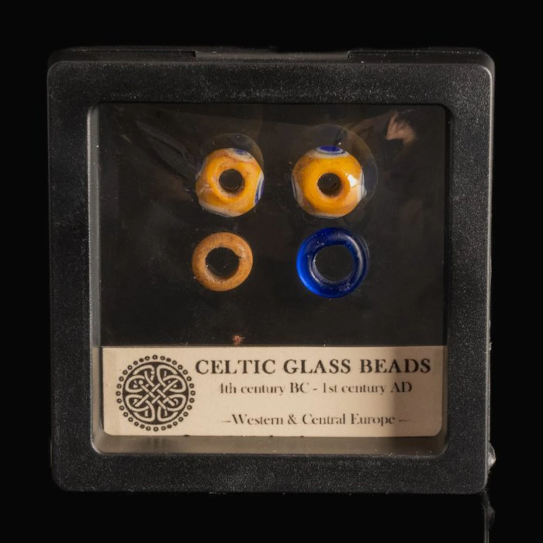 Celtic Collection of Celtic Glass 'Eye' Beads in Display Window