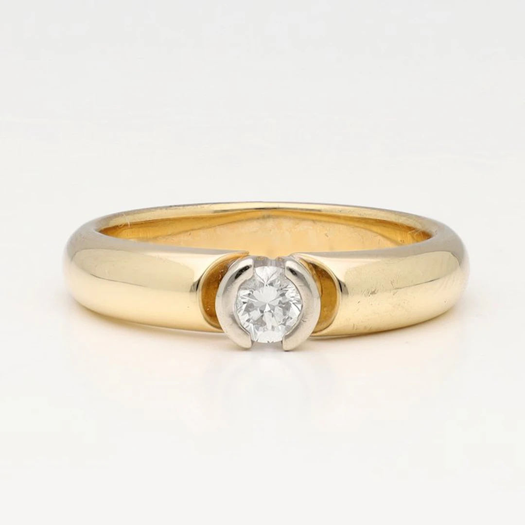Ring - 14 kt. Yellow gold Diamond (Natural) - Brand: LeChic