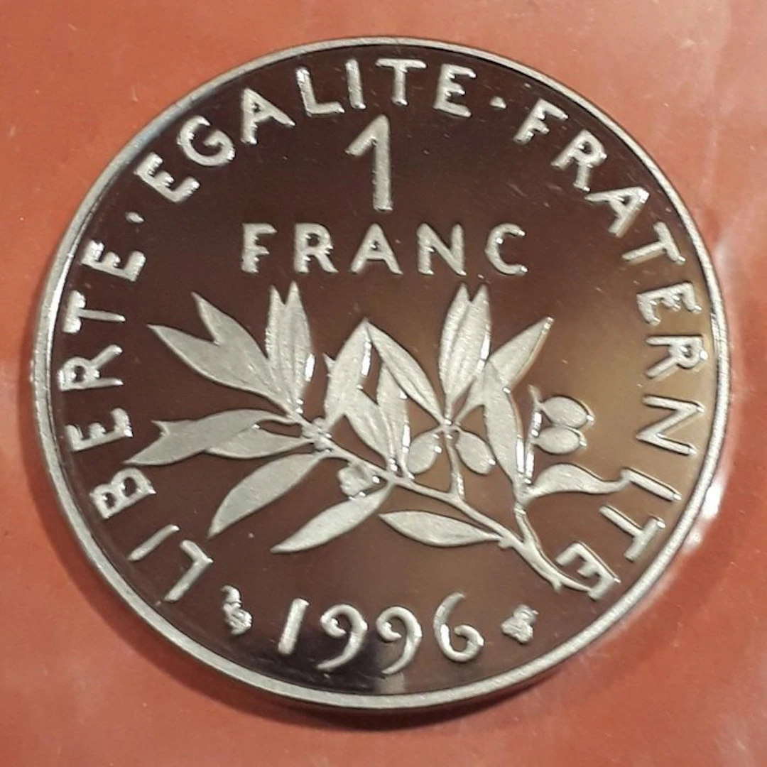France. 1 Franc 1996 Semeuse. BE (Proof) (No reserve price)