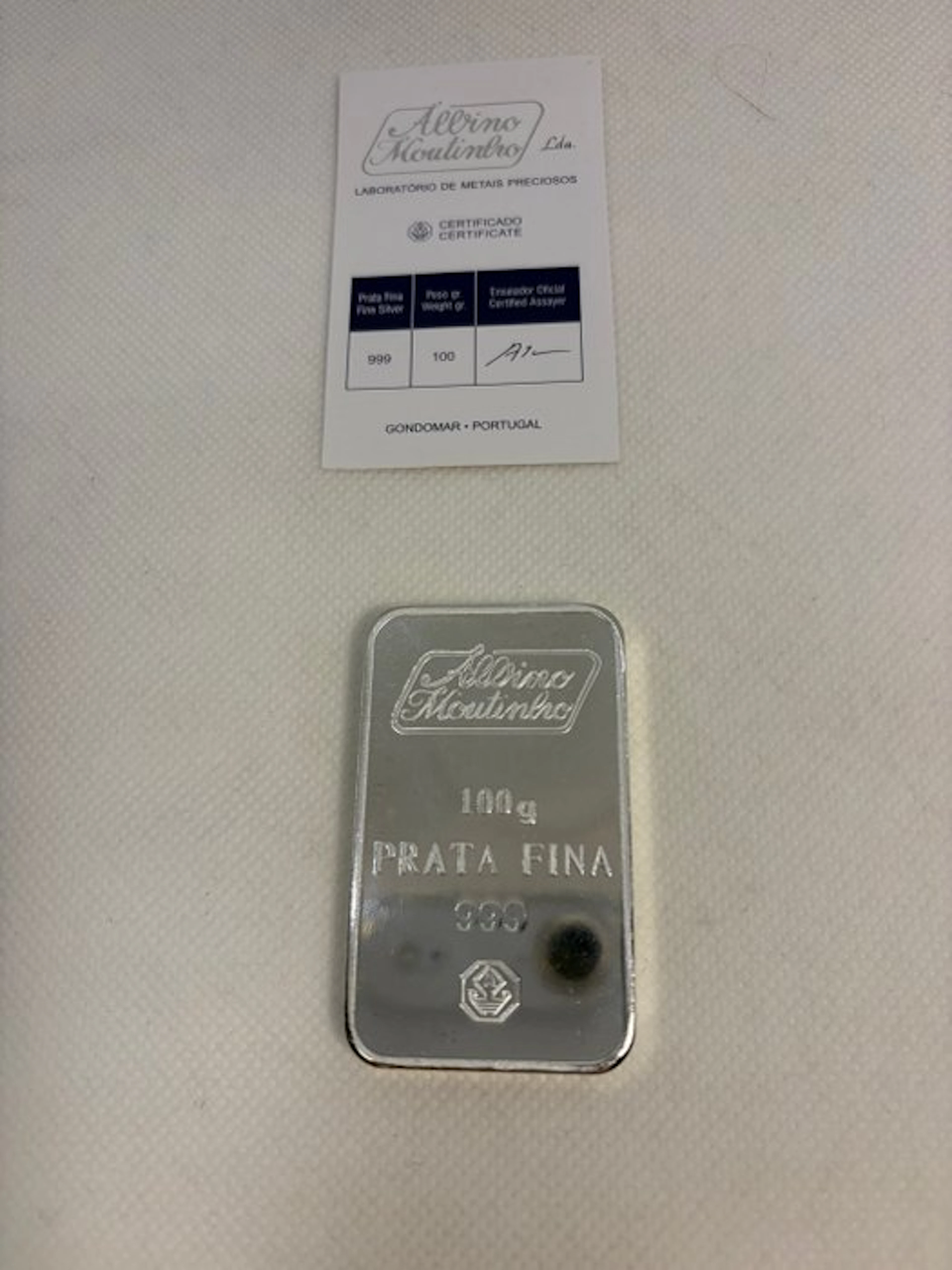 100 grams - Silver .999 - Alvino Moulinho (No reserve price)