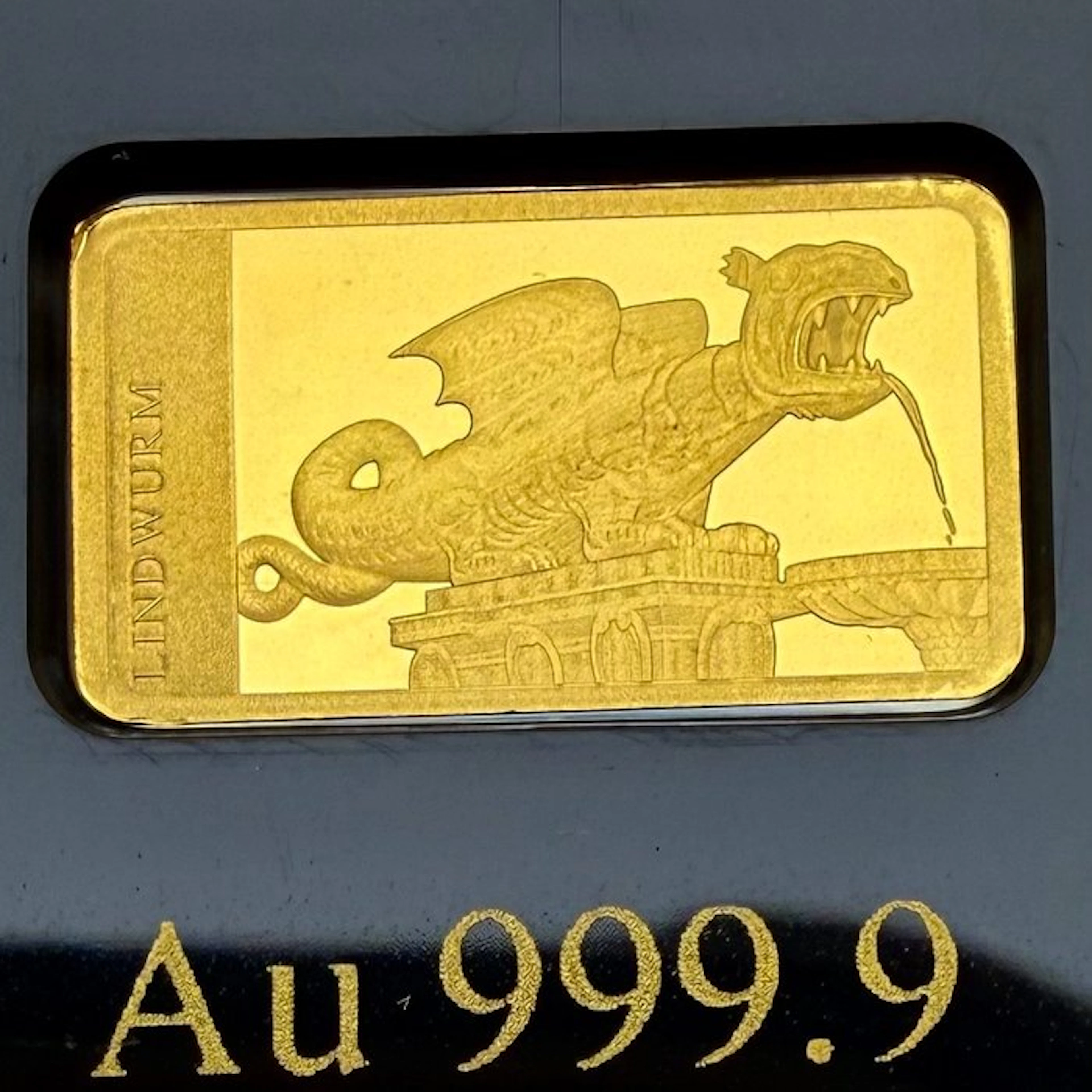 Austria. Gold bar Lindwurm ,oro