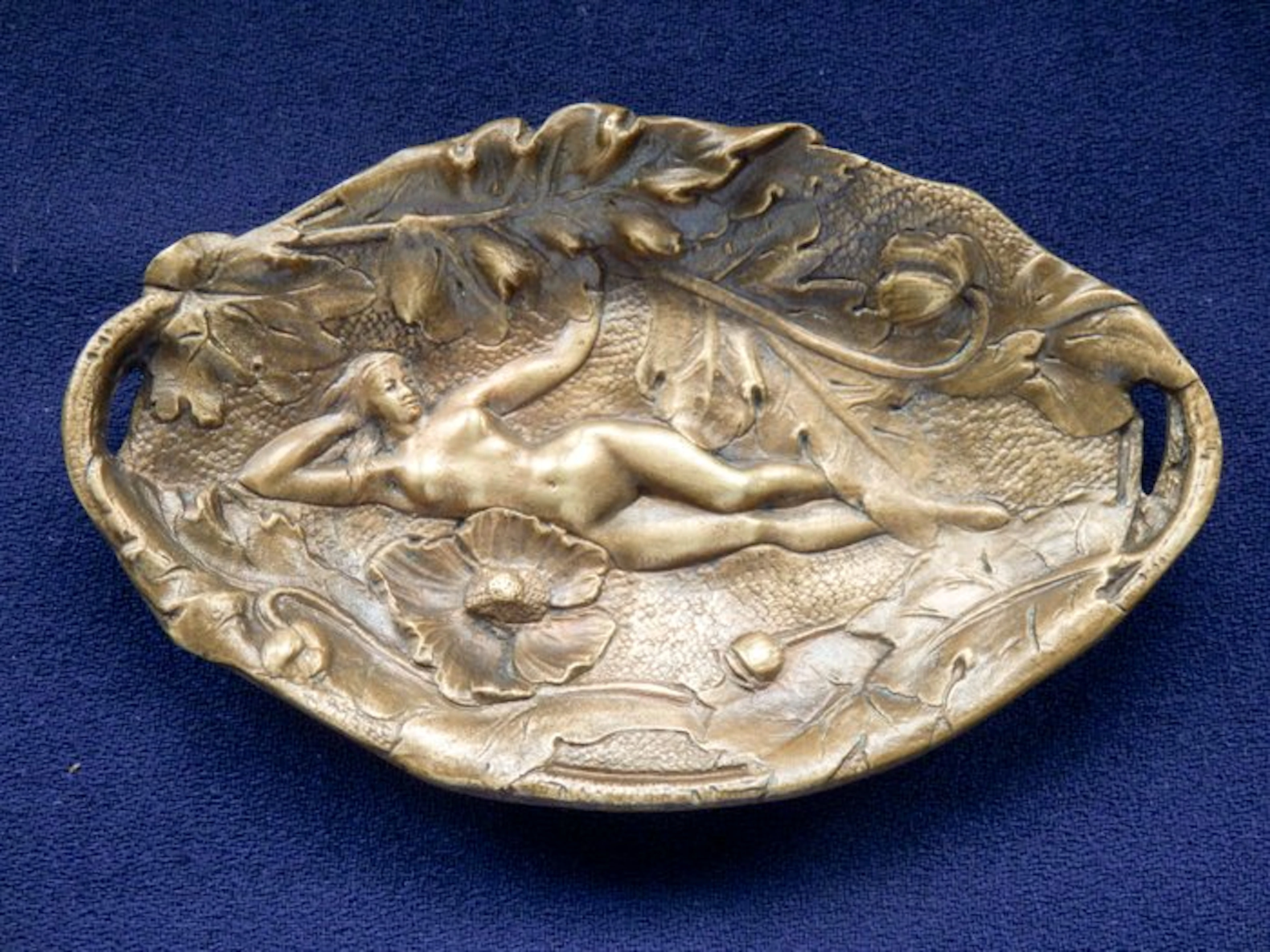Vide poche - Zeer fraaie Vide-Poche van naakte dame (Nimf) Art Nouveau - France