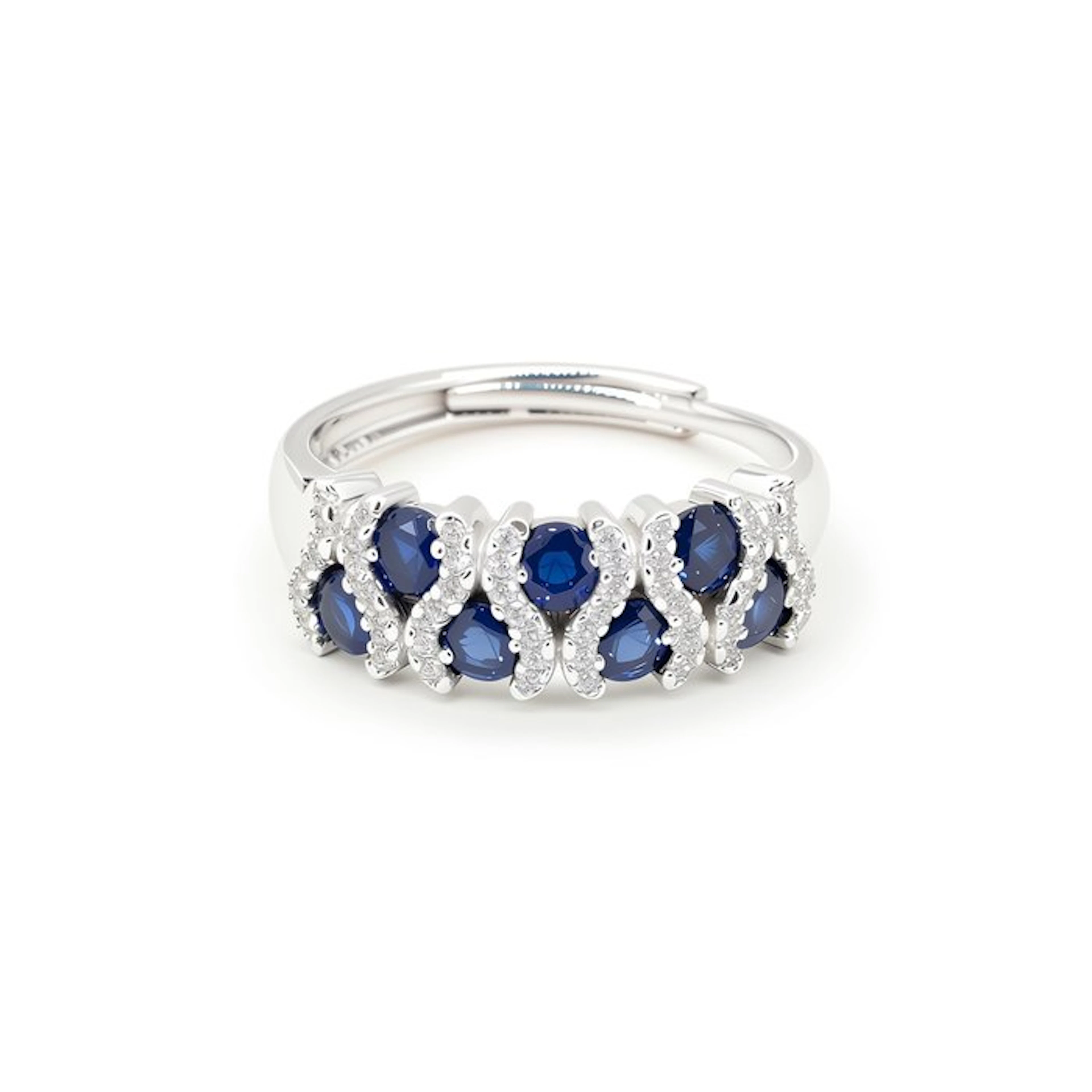 No reserve price - Ring Gold-plated Sapphire - Topaz - 18kt Gold Plated
