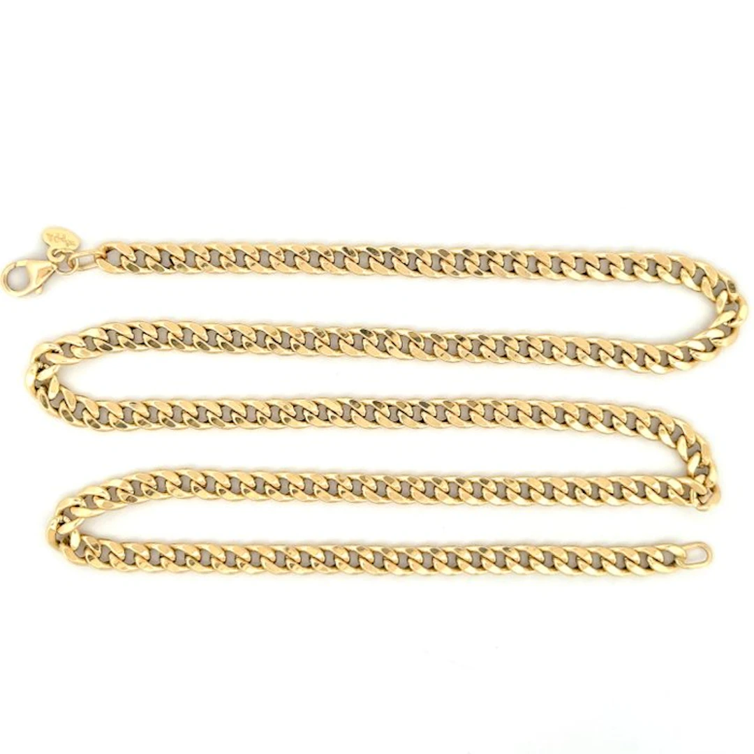 Necklace - 18 kt. Yellow gold - Cuban Link - 45 cm