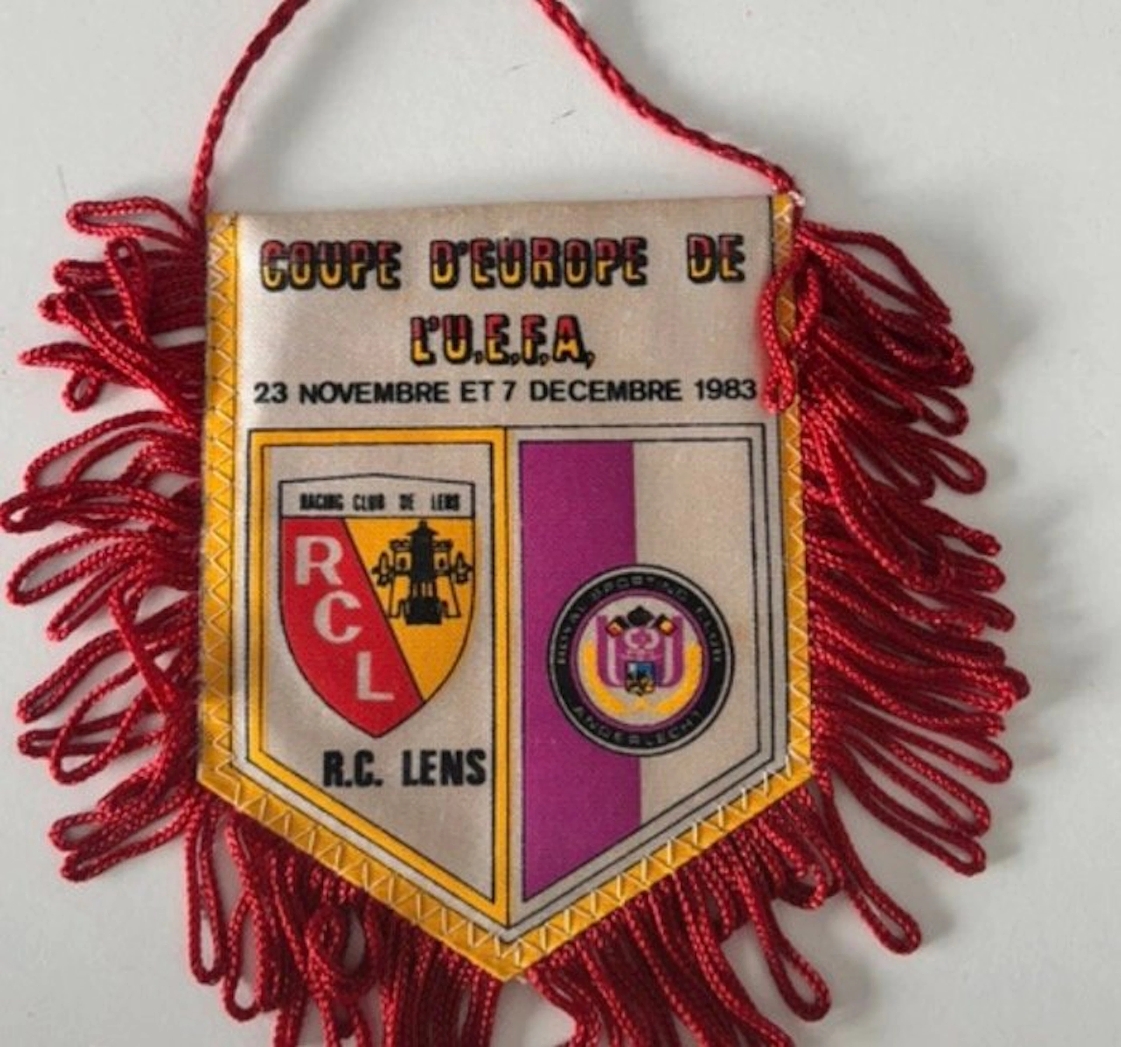 RC Lens - Coppa delle Coppe - 1986 - Flag / pennant