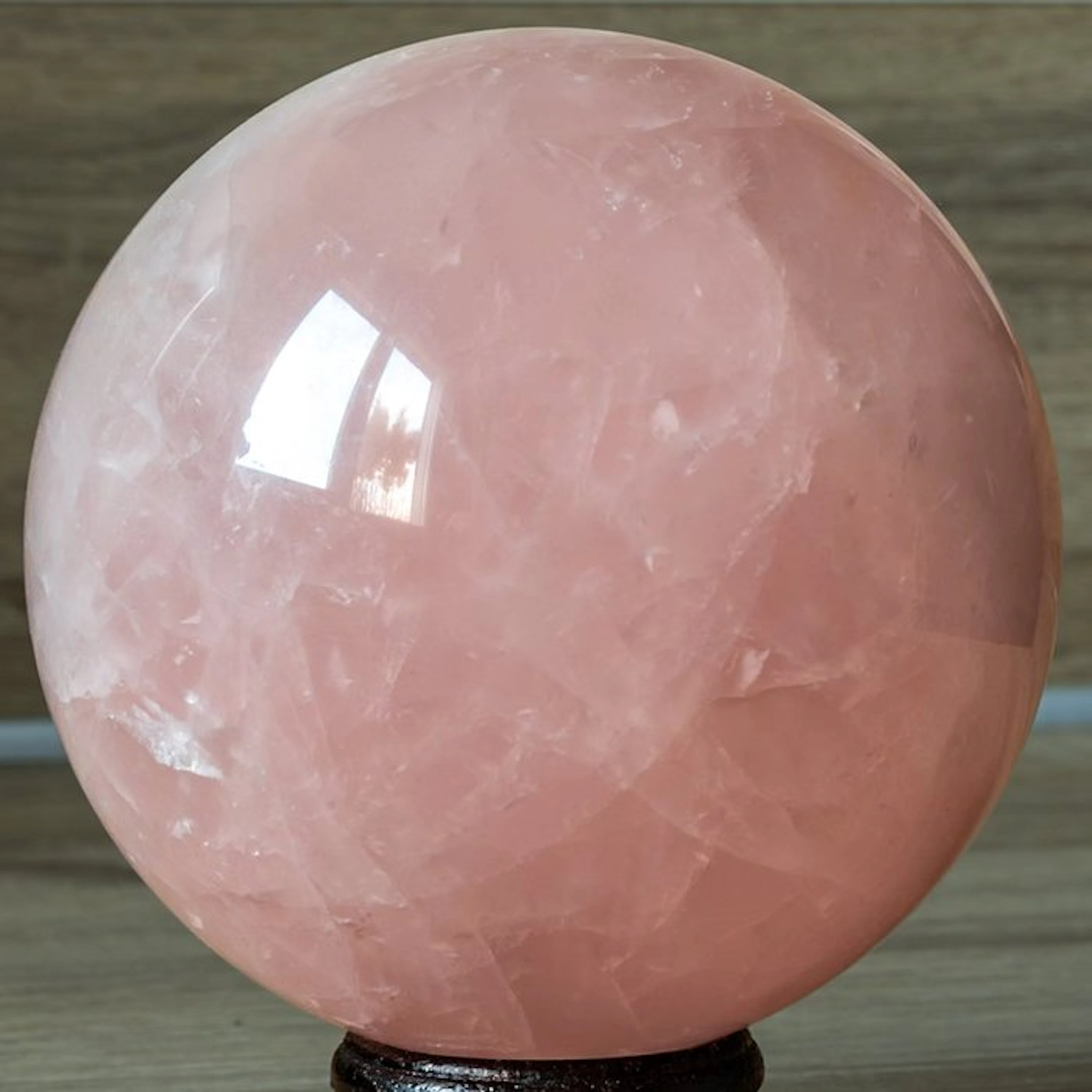 Rose quartz Fine polished Large Rosekwarts sphere...